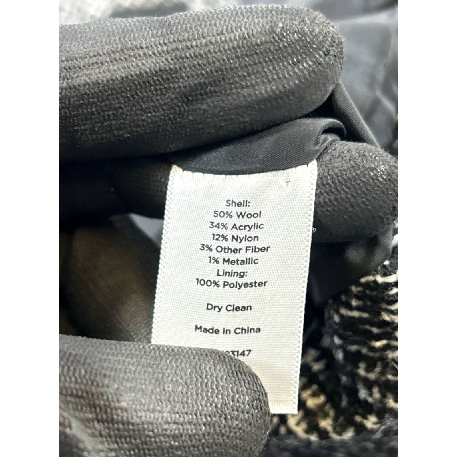 Talbots Talbots Jacket Womens 6 Petite Black Wool Blend Size M / US 6-8 / IT 42-44 - 4 Thumbnail