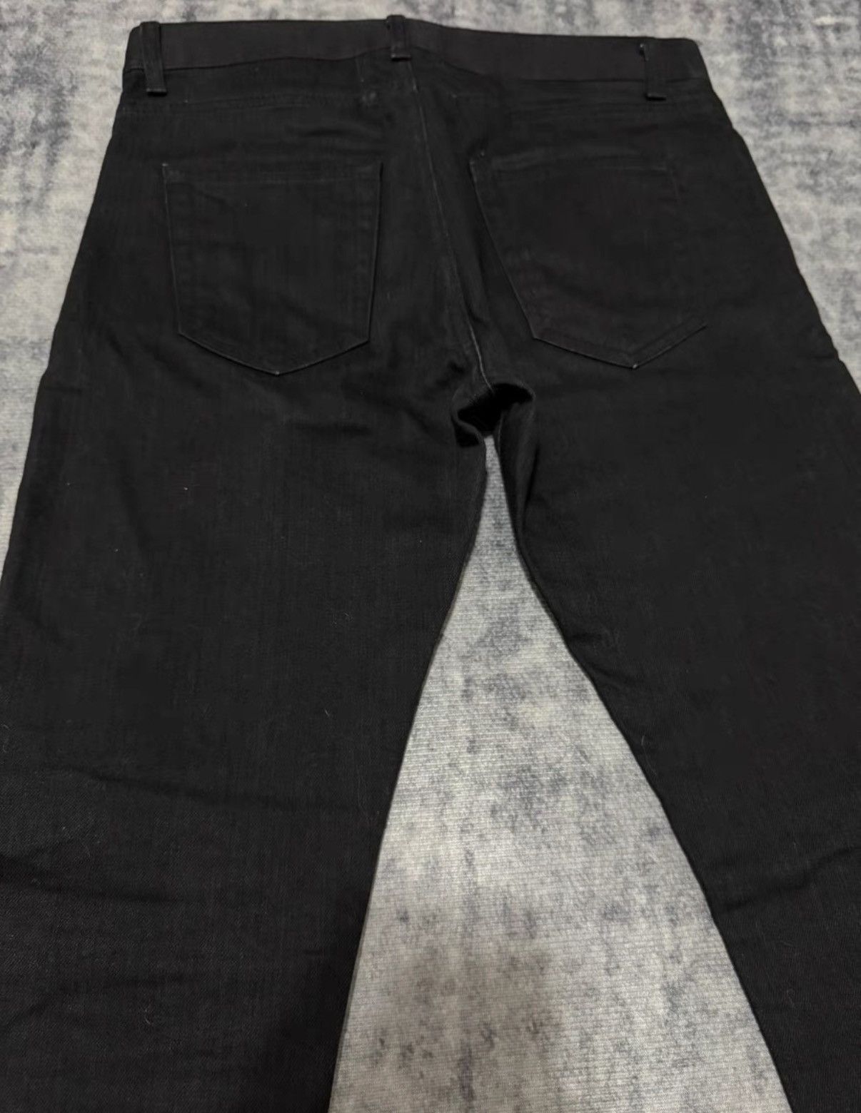 Saint Laurent Paris Saint Laurent (SLP) 16FW Stretch Black Basic Denim Jeans Size US 29 - 4 Thumbnail