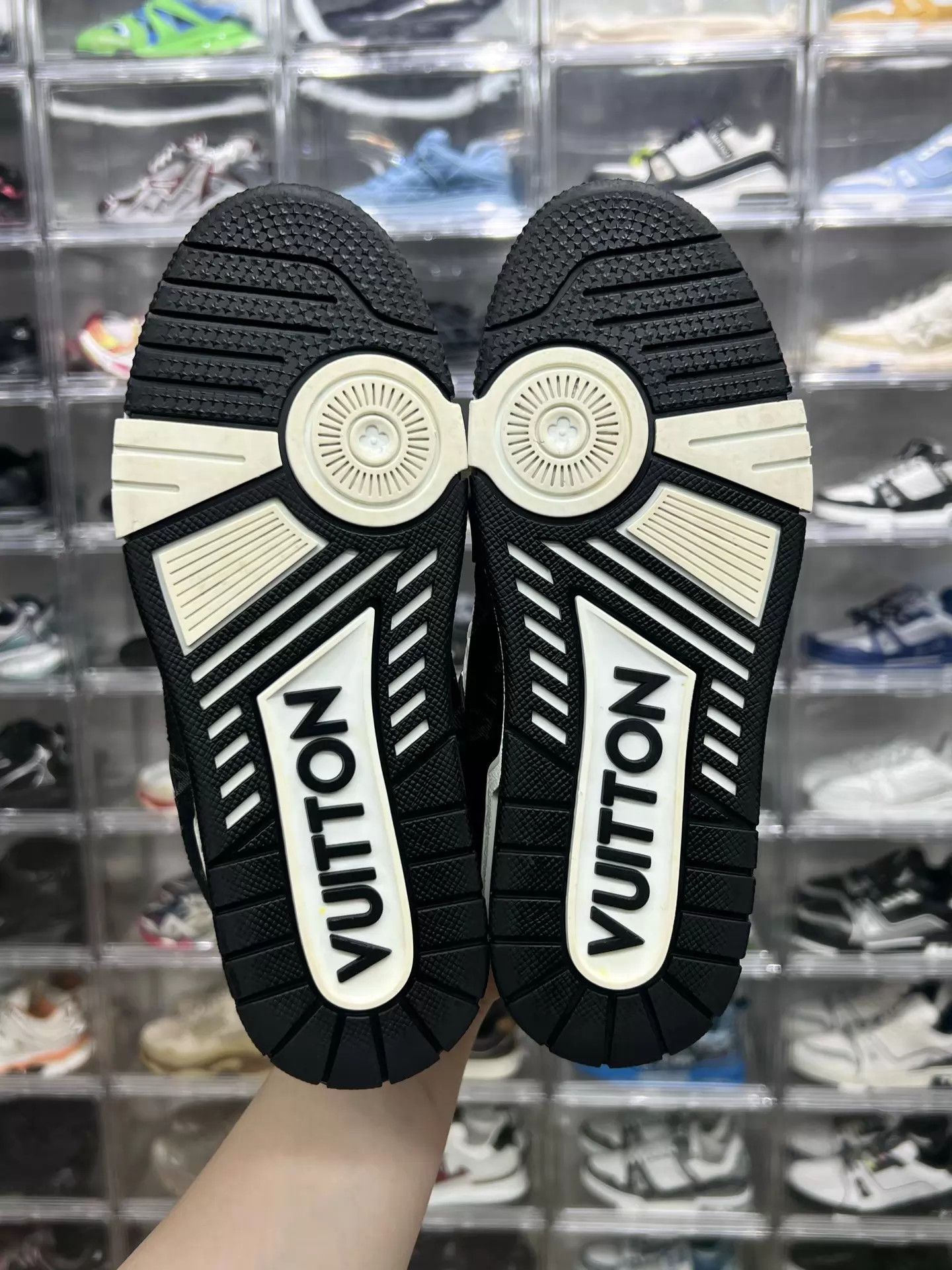 Louis Vuitton LV Trainer Black White Denim UK3.5/37.5 LN Dust Bag Size US 7 / IT 37 - 8 Thumbnail