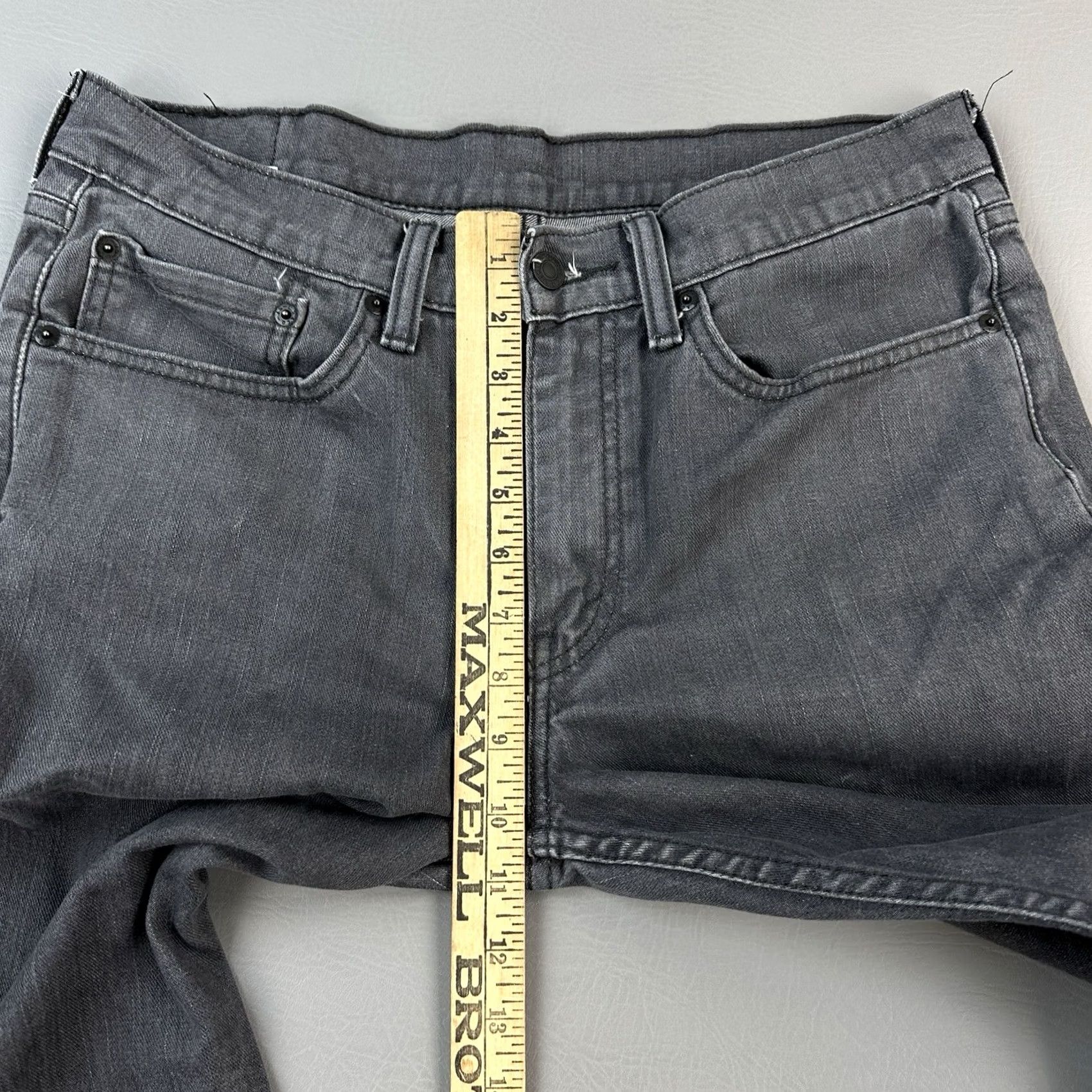 Levi's Levi's 514 Jeans Mens 34x29 Gray Denim Straight Fit Stretch Zip Fly Casual Jeans Size US 34 / EU 50 - 6 Thumbnail