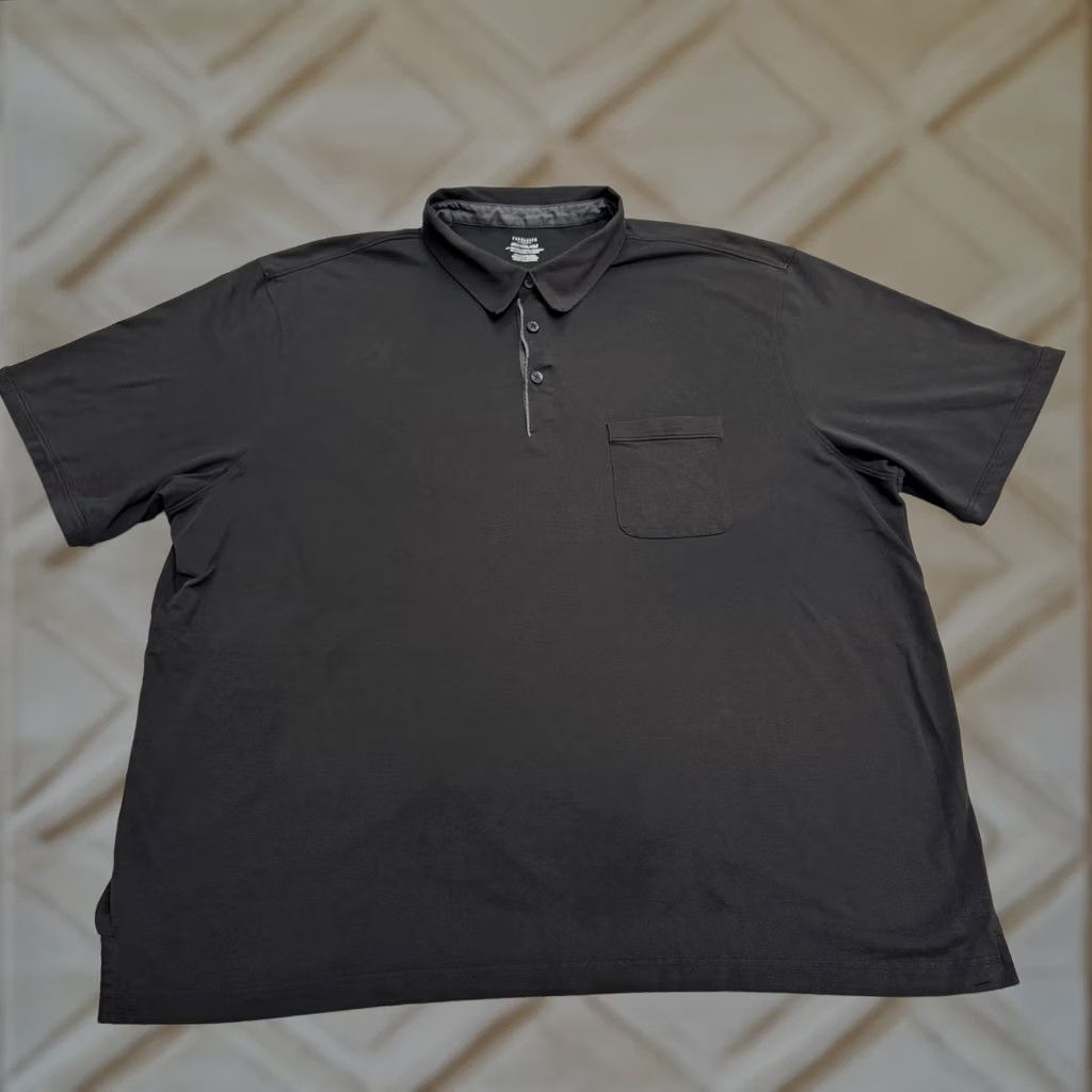 Van Heusen Van Heusen Polo Shirt Men 4XL Tall Black Short Sleeve Cotton Blend Preppy Casual Shirt Size US XXL / EU 58 / 5 - 1 Thumbnail