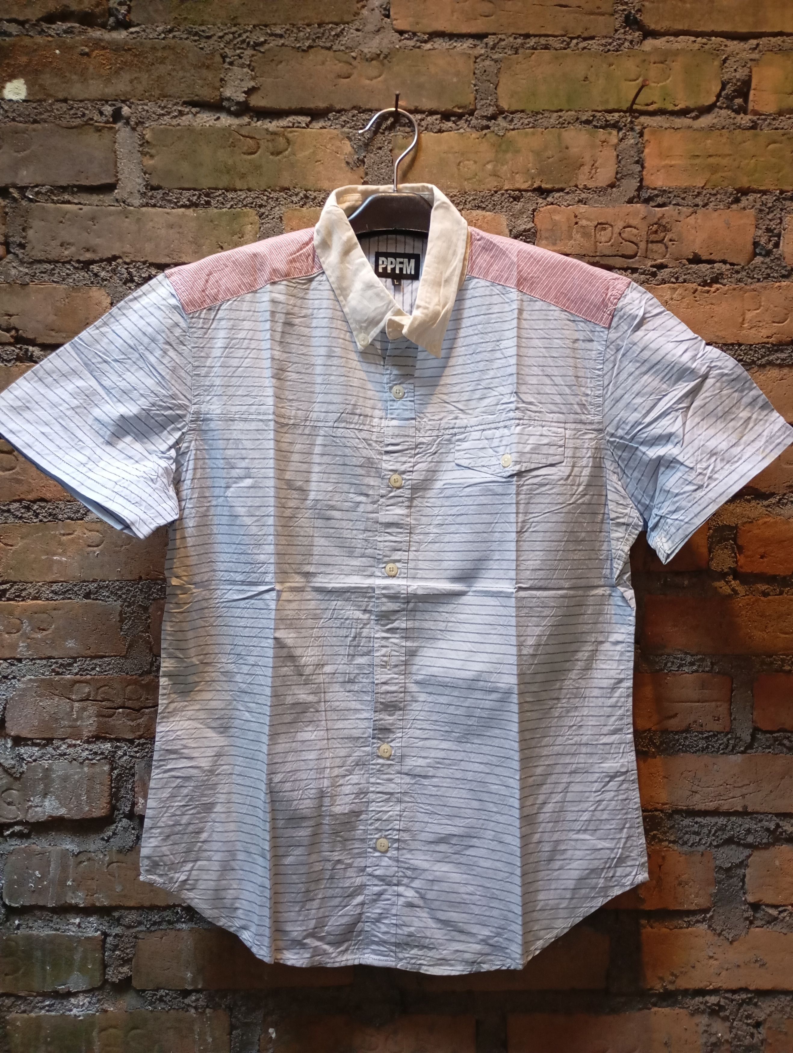 Japanese Brand PPFM Shorts Sleeve Shirts Size US L / EU 52-54 / 3 - 1 Thumbnail