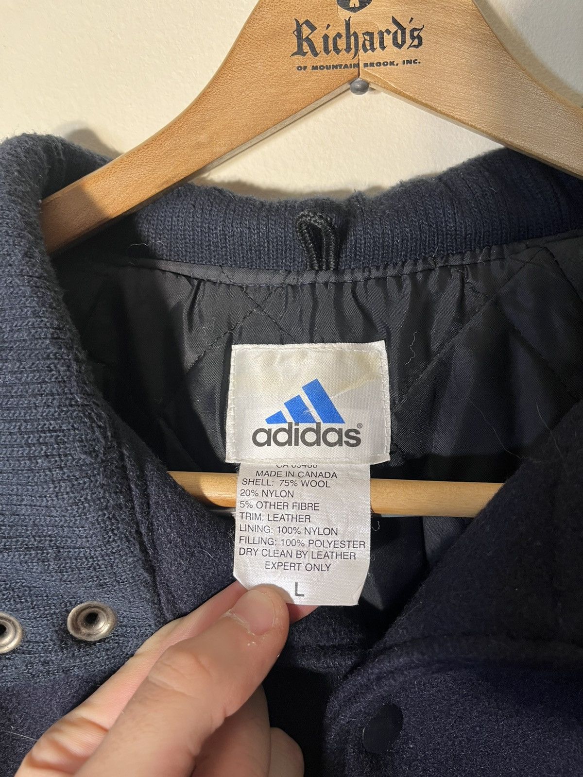 Adidas Vintage 90’s Adidas Boston Red Sox Leather Varsity m Jacket Size US L / EU 52-54 / 3 - 6 Thumbnail