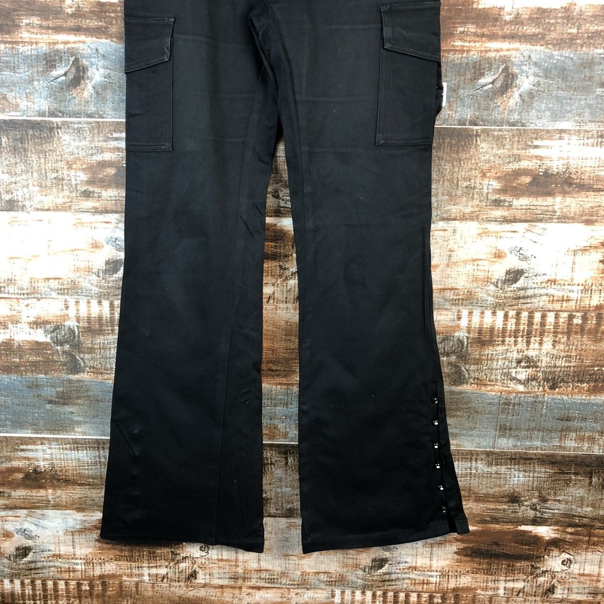 Japanese Brand Jocky Gal Black bootcut Cargo Multipocket Pants #A2559 Size 26" / US 2 / IT 38 - 6 Thumbnail