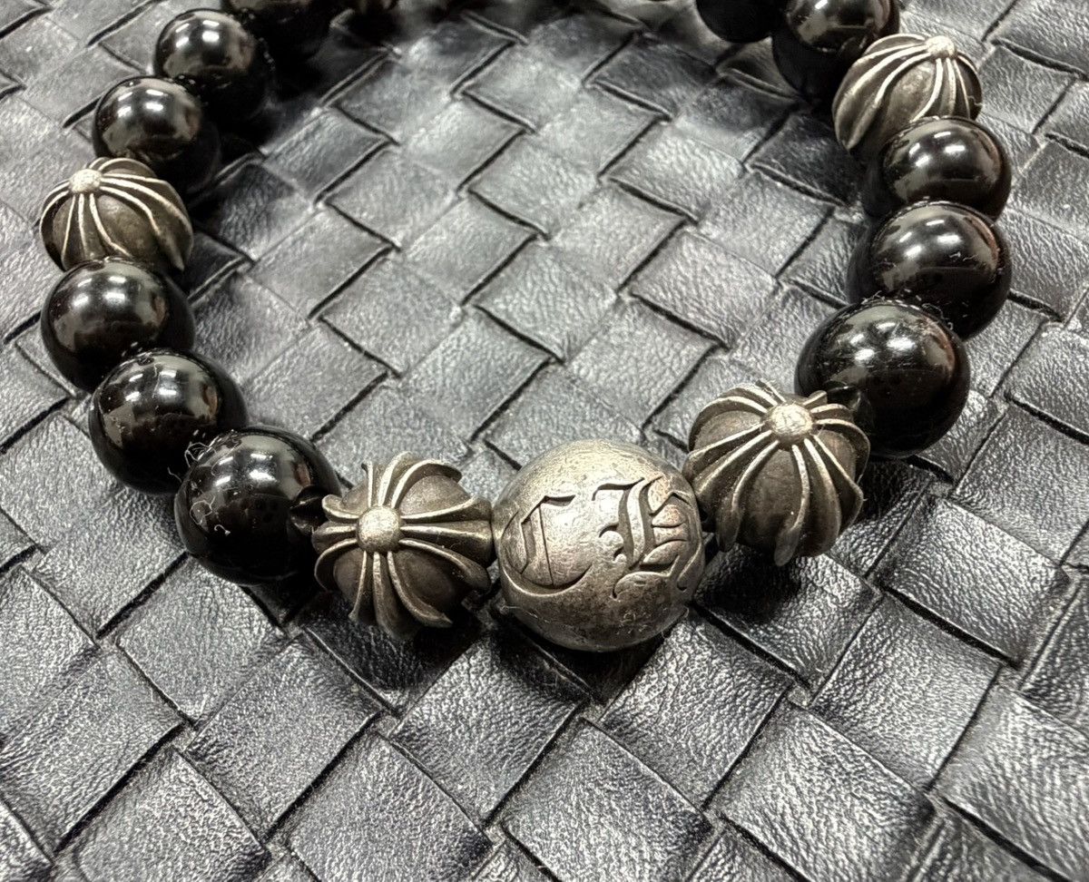 Chrome Hearts Chrome Hearts Black Onyx Pearls 925 Sliver 10mm Size ONE SIZE - 5 Thumbnail