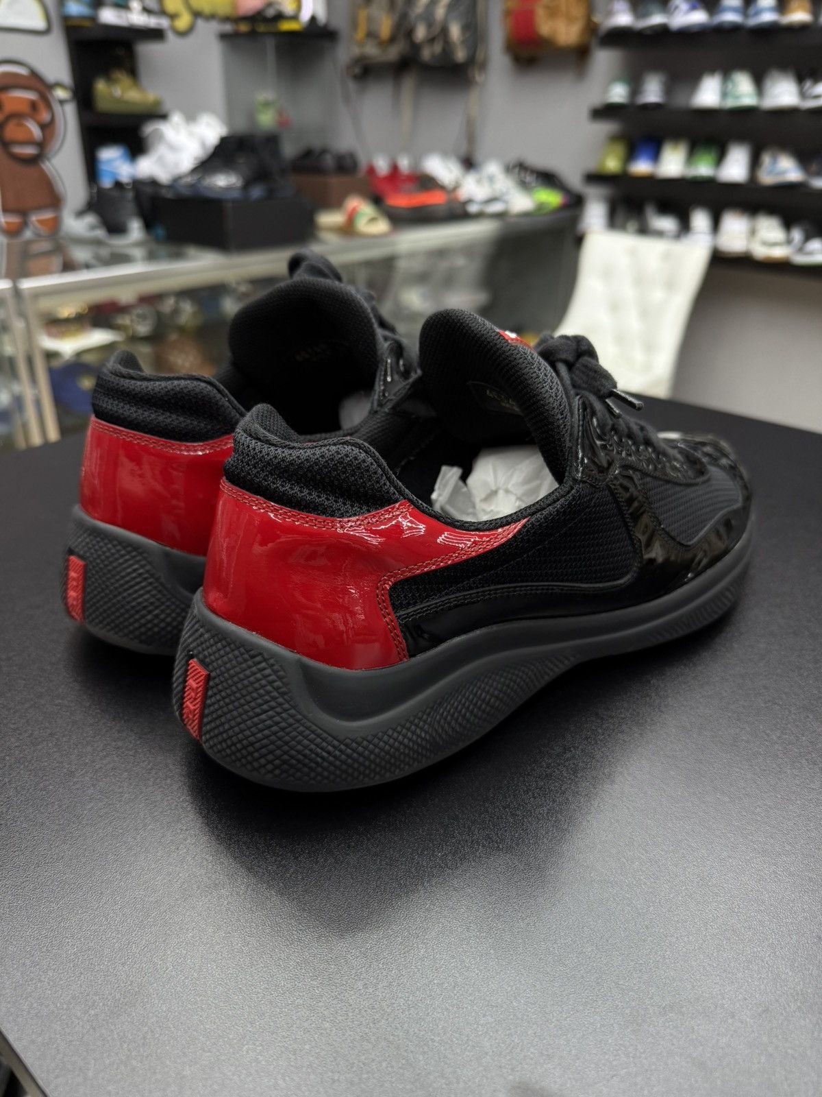 Prada Prada Americas Cup Sneaker Black Red Size 11 US 10 Prada Size US 11 / EU 44 - 13 Thumbnail