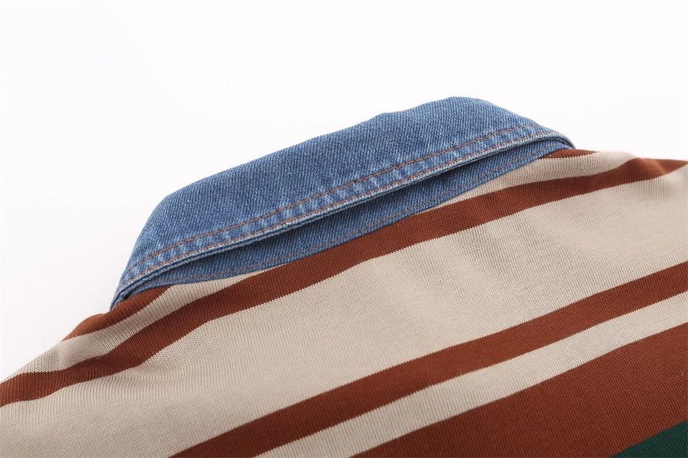 Japanese Brand × Vintage Men's loose casual lapel contrast striped polo shirt y2k Size US M / EU 48-50 / 2 - 4 Thumbnail