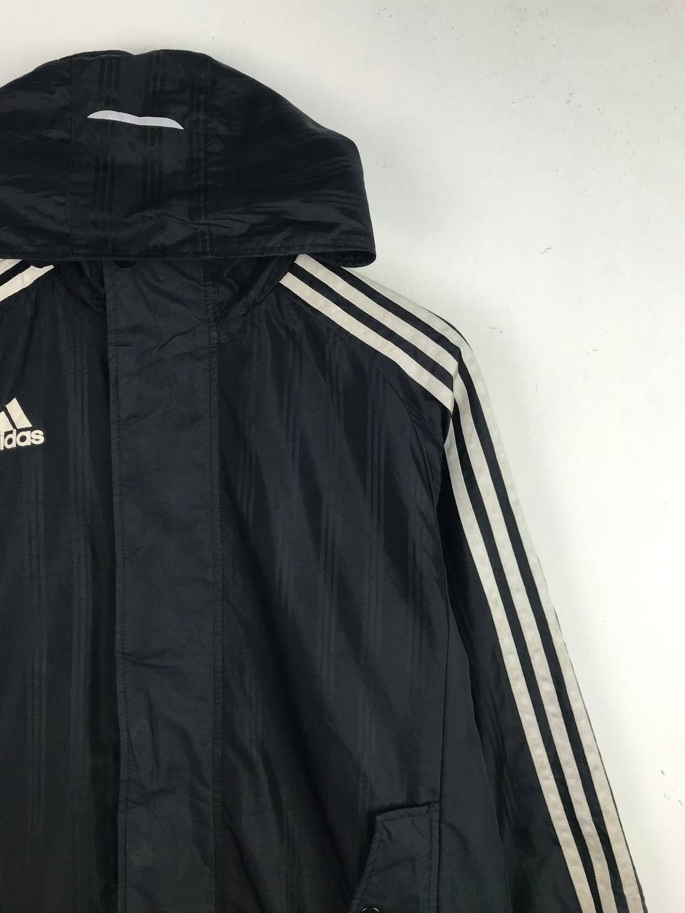 Adidas × Japanese Brand × Vintage Rare Design Adidas Long Jacket Full Zipper Size US L / EU 52-54 / 3 - 5 Thumbnail