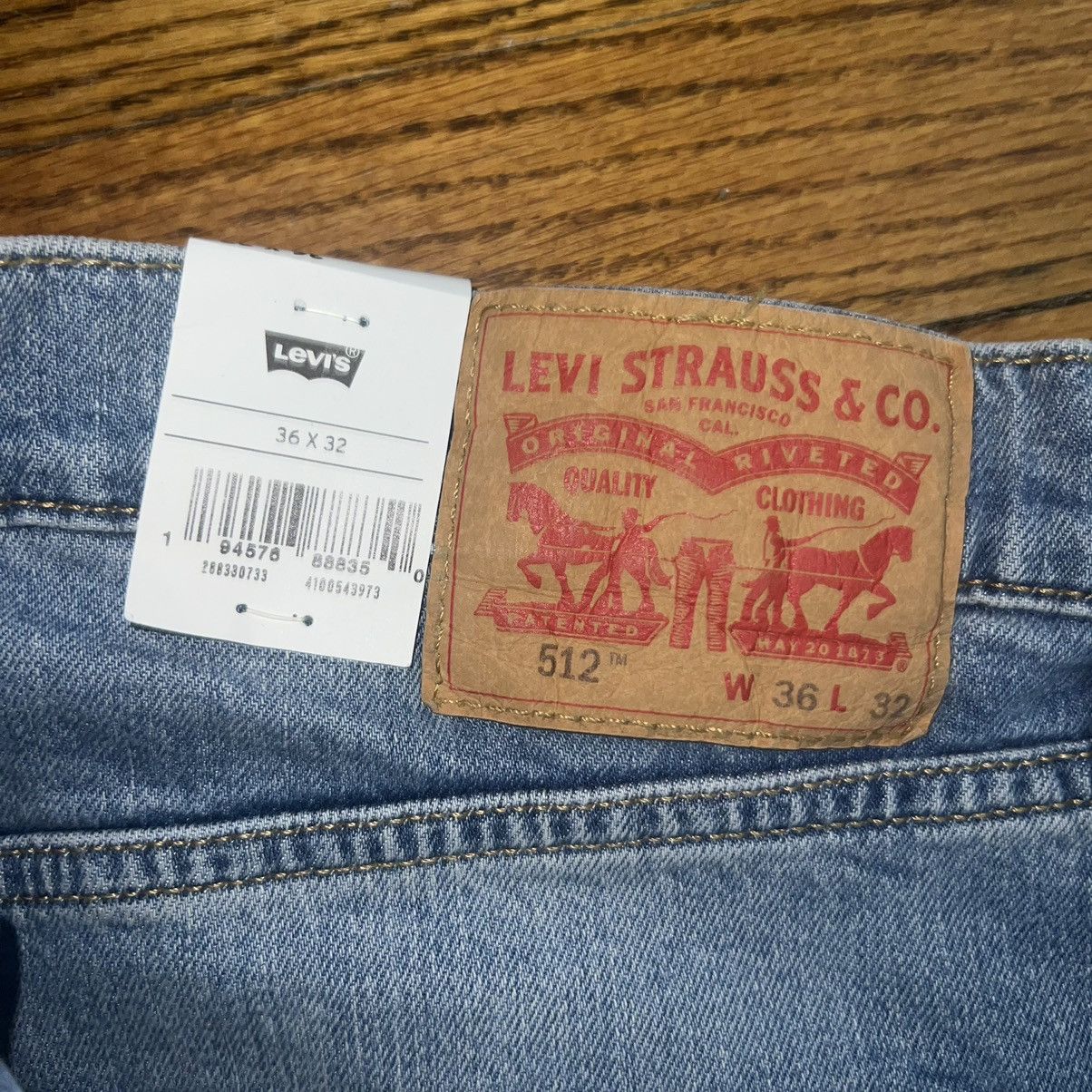 Levi's Brand New Levi’s 512 Slim Taper Fit Light Blue Size: 36X32 Size US 36 / EU 52 - 5 Thumbnail