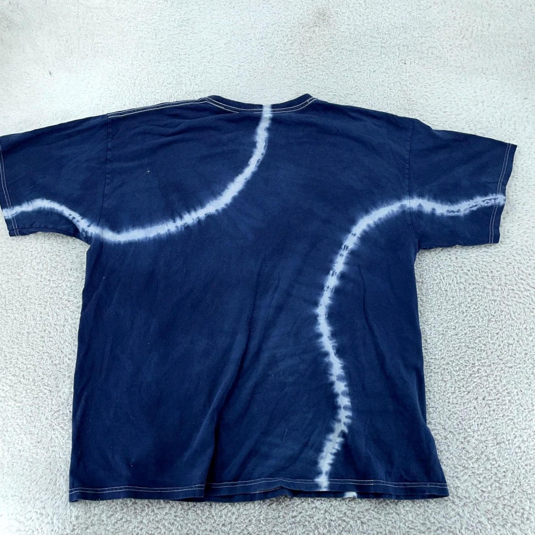 Vintage Poison Tie Dye T-Shirt XL Blue Rock Metal Concert Tour Skull Snake Roses Tee Size US XL / EU 56 / 4 - 3 Thumbnail
