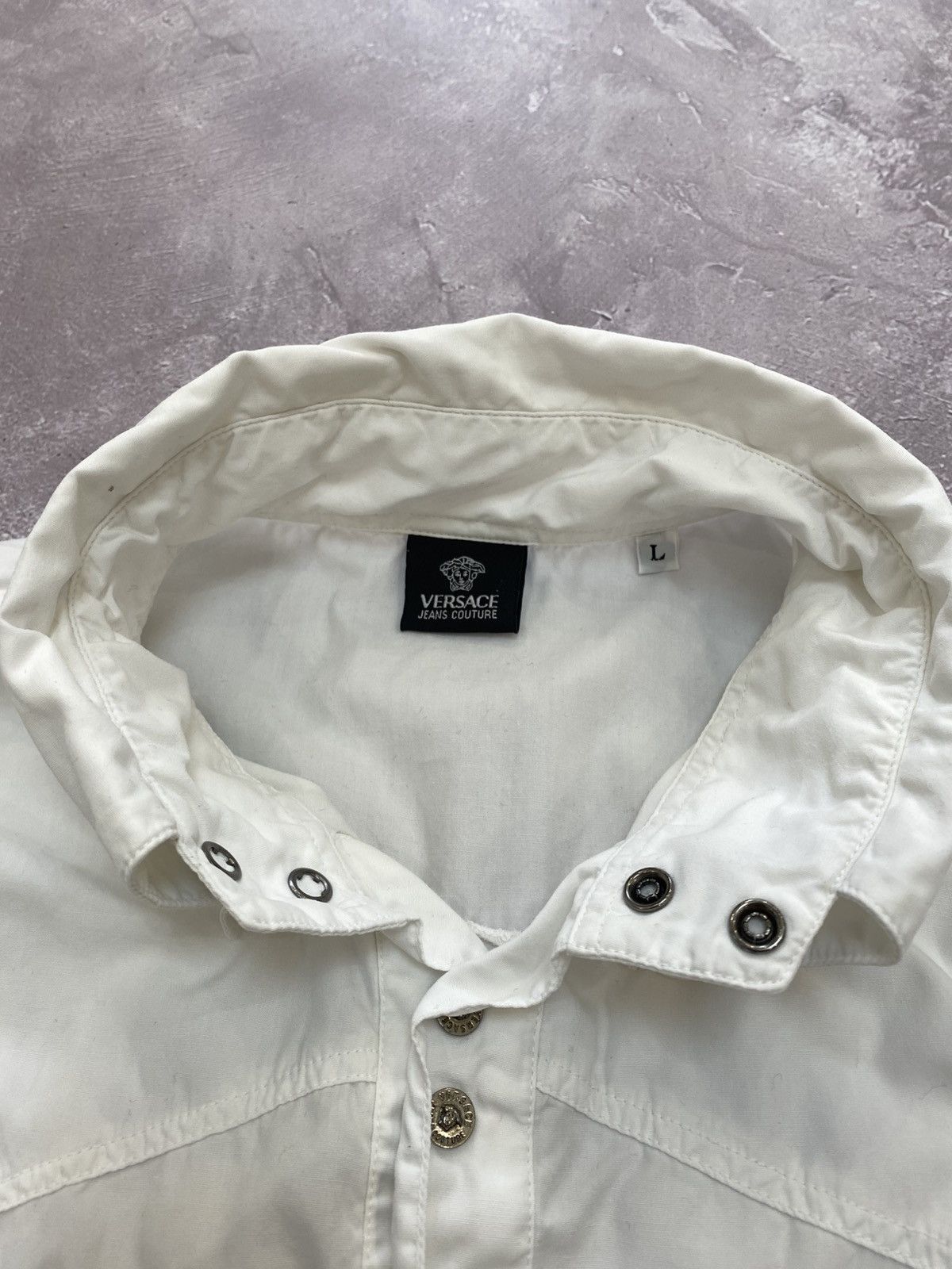 Vintage Vintage Versace Metal Buttons Shirt Long Sleeve Size L / US 10 / IT 46 - 5 Thumbnail