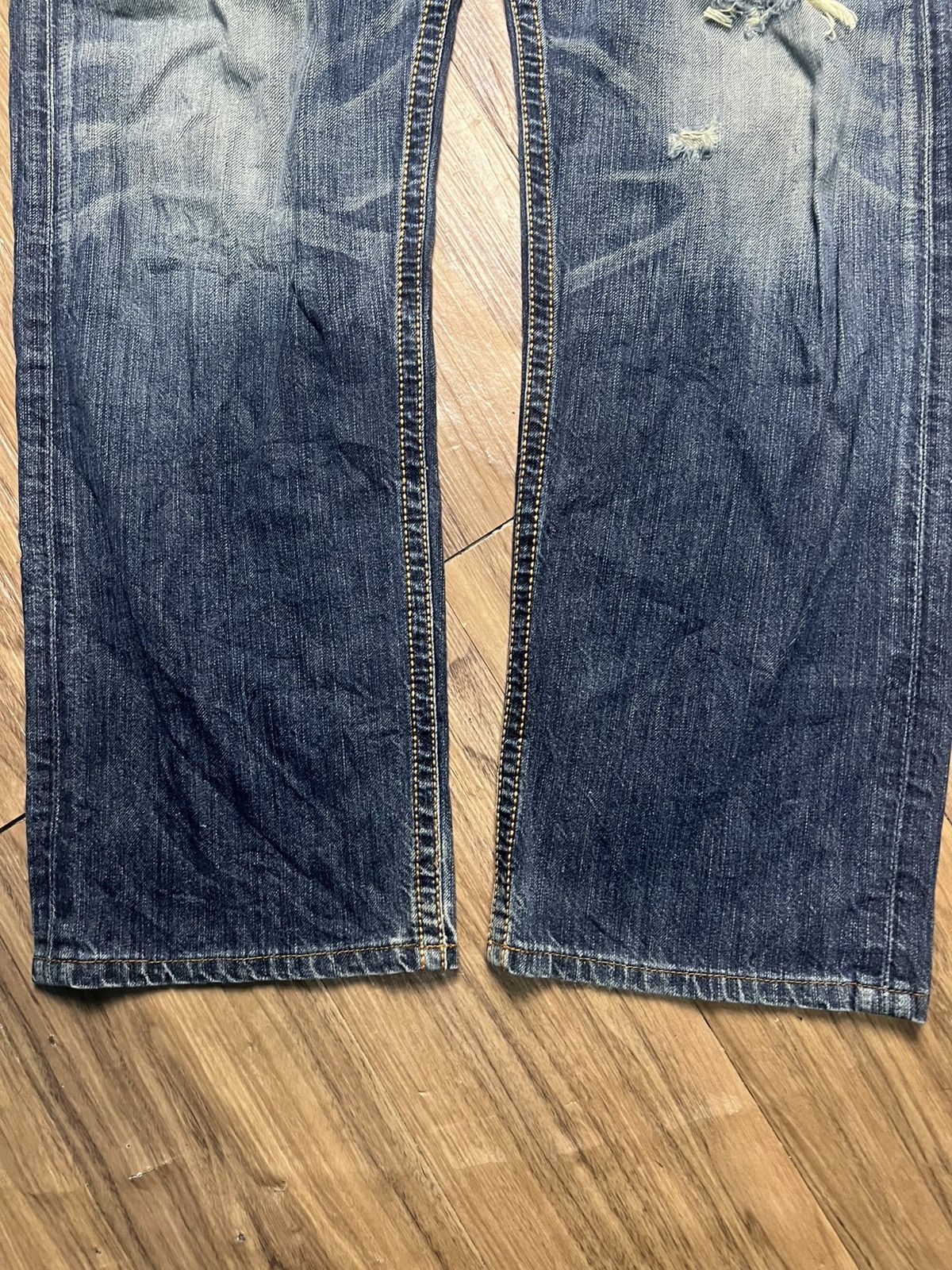 Edwin Edwin Japan Denim Ripped Distressed Relaxed Fit Jeans (42) Size US 30 / EU 46 - 4 Thumbnail