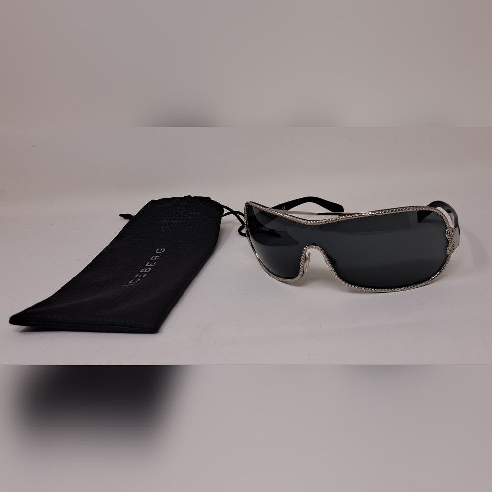 PRADA Women's Rimless shield sunglasses black silver SPR 62H