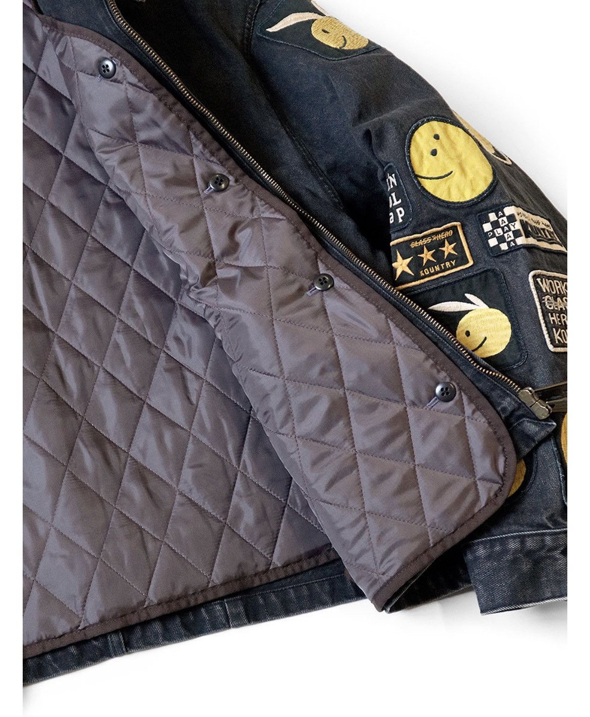 Kapital 14OZ denim DRIZZLER JACKET smiley Anarchy remake stk size 2 Size US M / EU 48-50 / 2 - 19 Thumbnail