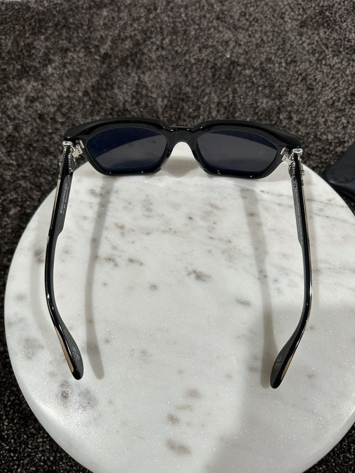Chrome Hearts Chrome Hearts Box Officer Silver Dagger Black Sunglasses Size ONE SIZE - 6 Thumbnail
