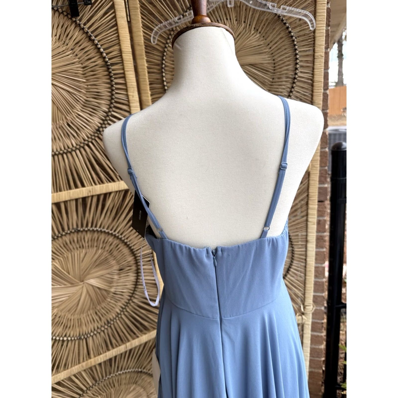 Vintage Lulus Slate Blue Bridesmaid/Prom/Party Maxi Dress M Regular XS?? Size ONE SIZE - 7 Thumbnail