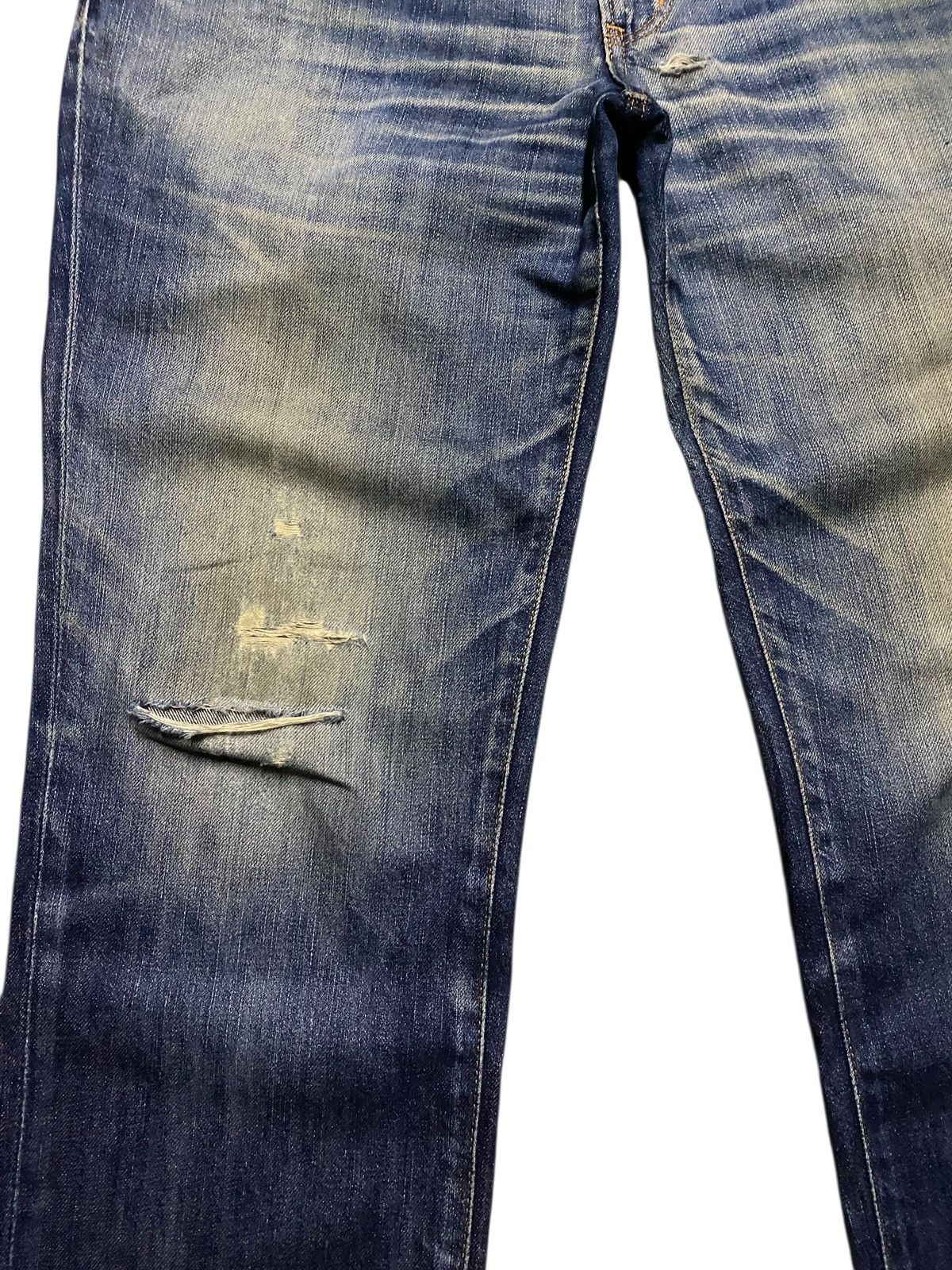 Edwin Vintage Edwin EV Mud Wash Distressed Straight Fit Jeans Size US 34 / EU 50 - 7 Thumbnail
