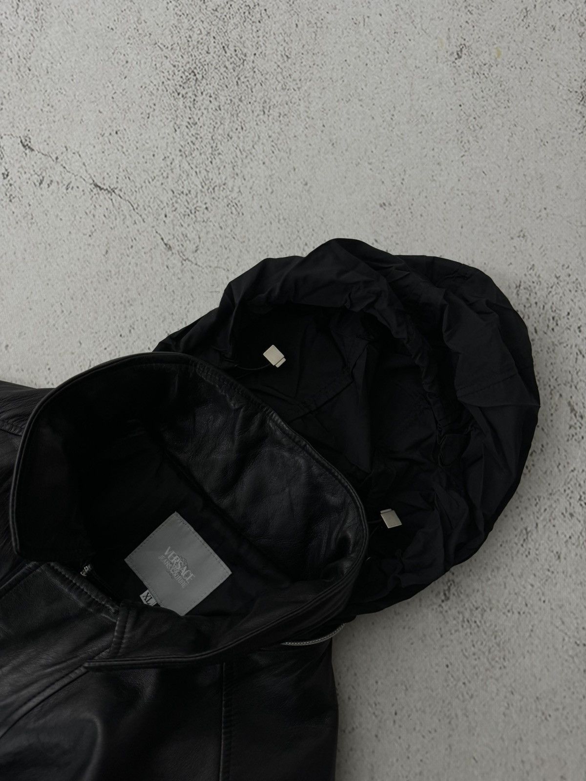 Versace × Versace Jeans Couture Versace Jeans Couture Vintage Black Real Leather Jacket Size US XL / EU 56 / 4 - 13 Thumbnail