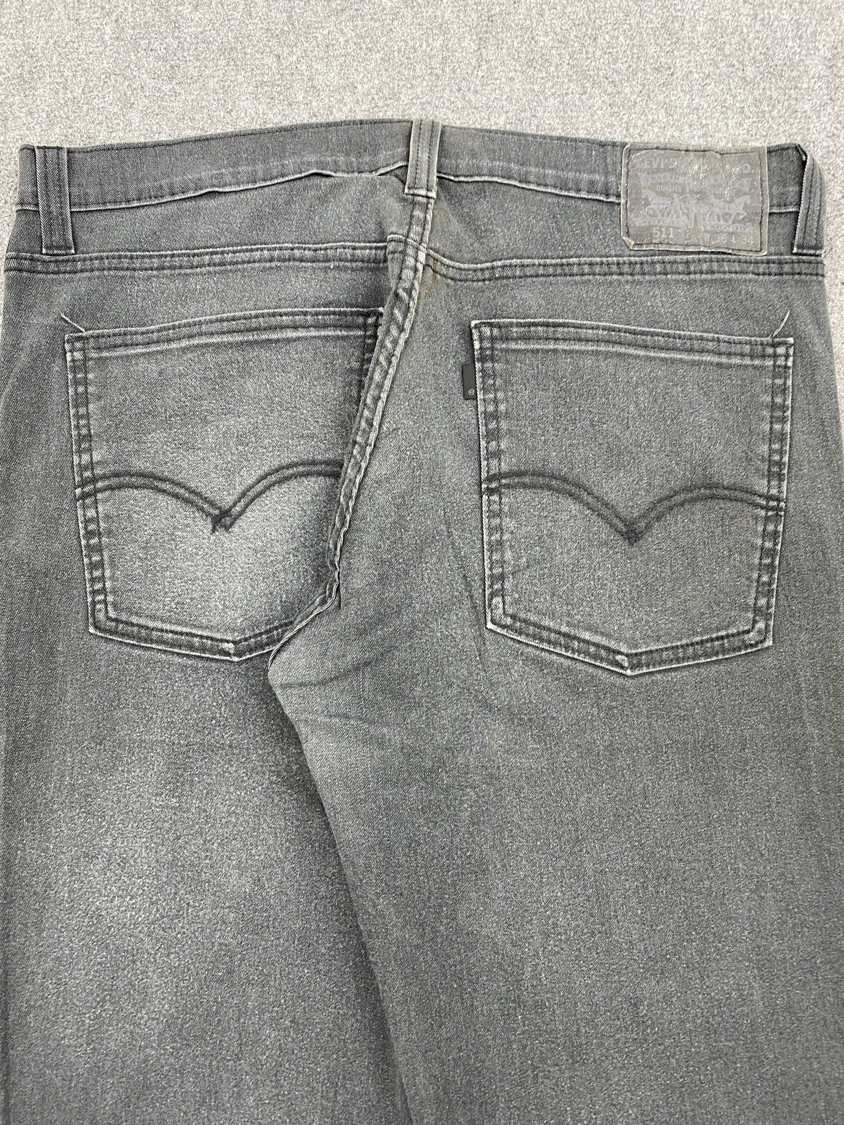 Levi's × Vintage Faded Black Vintage Levis 511 Denim Jeans Size US 34 / EU 50 - 4 Thumbnail