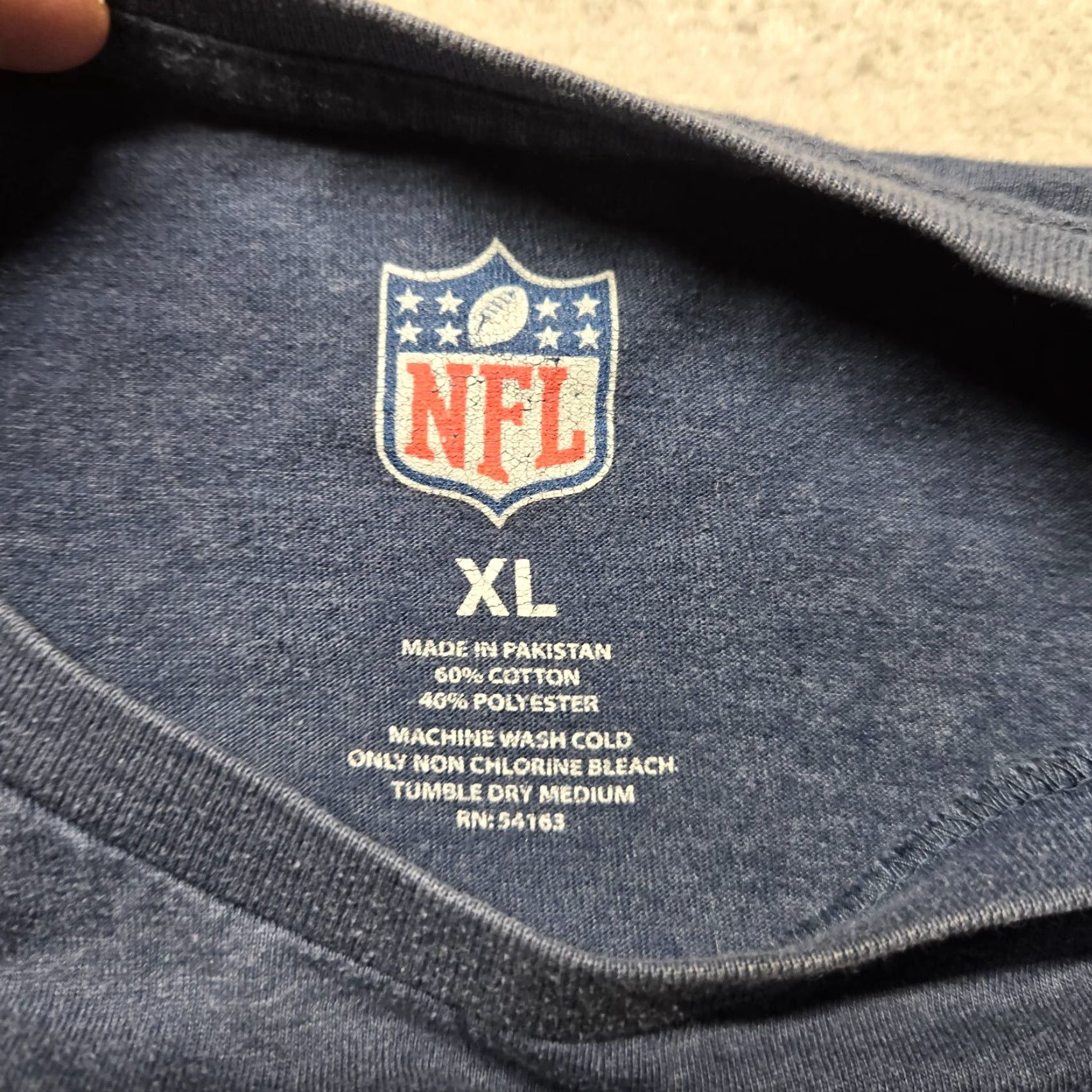 NFL New England Patriots NFL Tee Shirt Adult XL Blue Logo Shirt Football 90s Dynasty Mens Size US XL / EU 56 / 4 - 3 Thumbnail