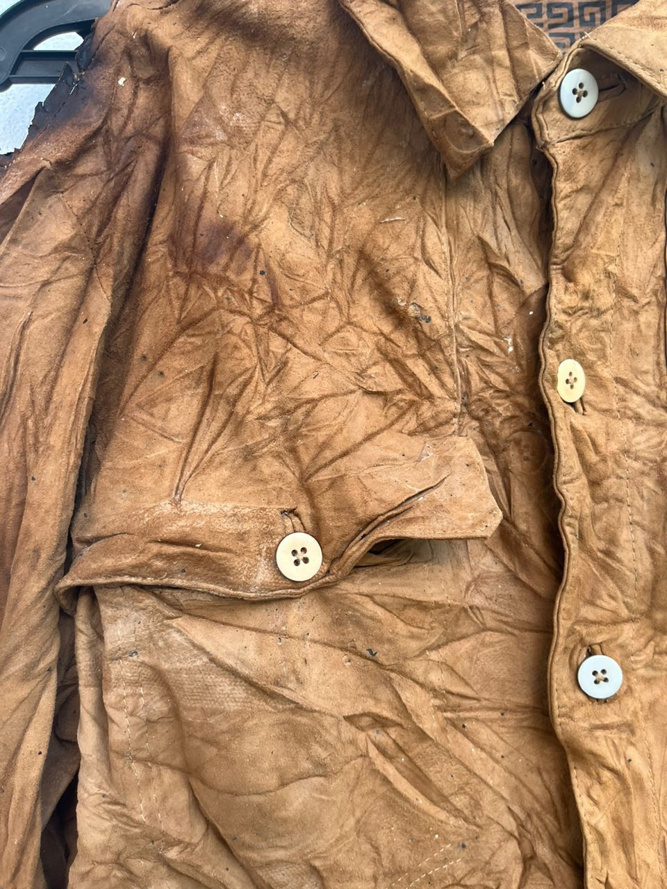 Givenchy Vintage Givency Leather Long Sleeve Shirt Size US M / EU 48-50 / 2 - 6 Thumbnail