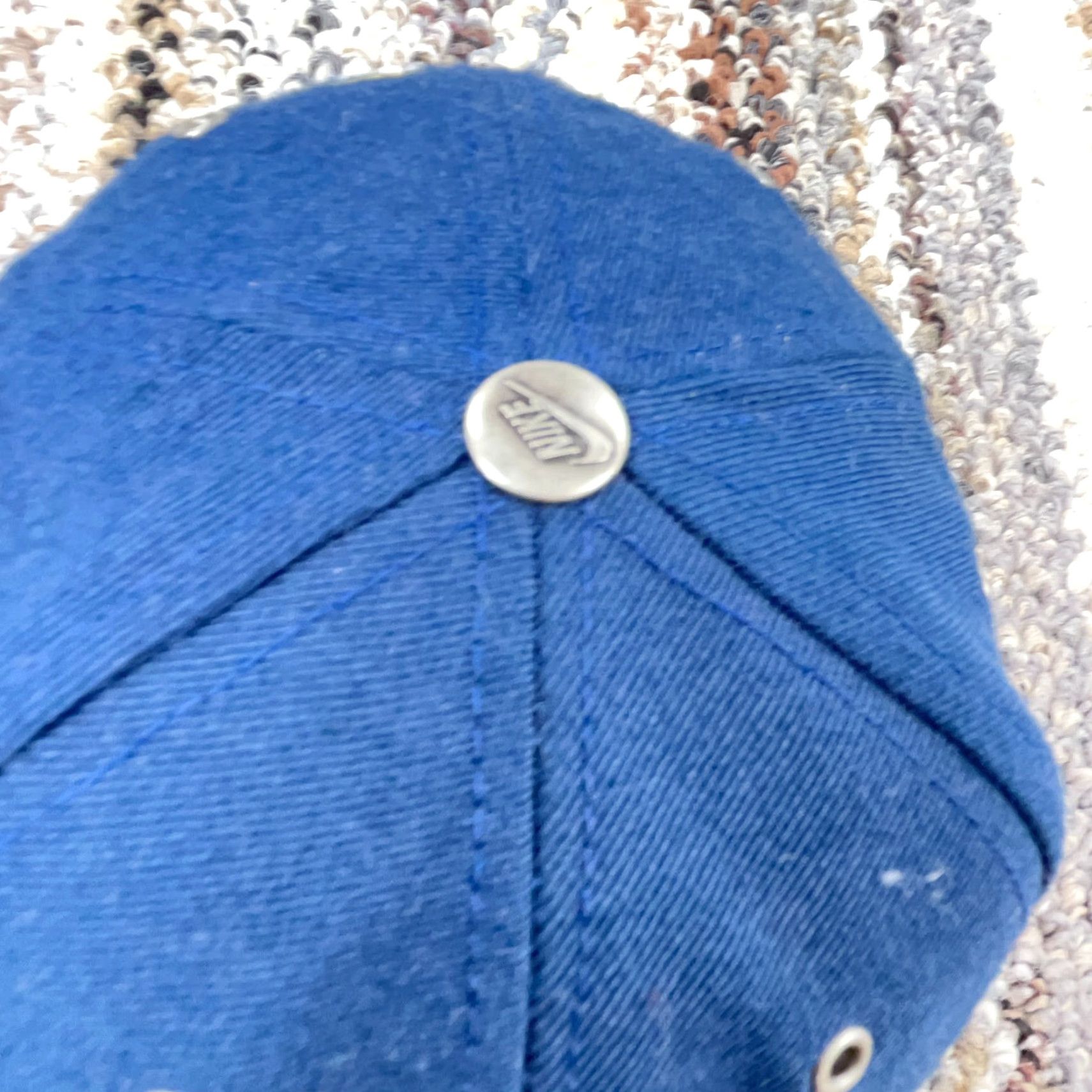Nike VINTAGE Nike Baseball Cap Hat Snapback Men Adjustable Blue 90s Sports Logo Outdoor Size ONE SIZE - 4 Thumbnail