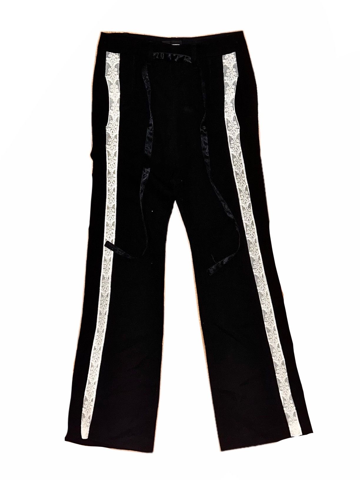 Ann Demeulemeester Ann Demeulemeester FW2017 Lace Striped Pants Size 27" / US 4 / IT 40 - 1 Thumbnail