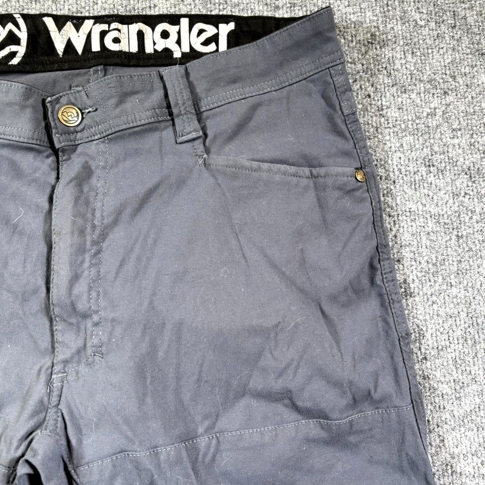 Wrangler Wrangler Windbreaker Pant Men 36x32 Gray Nylon Gorpcore Hiking Camping Stretch Size US 36 / EU 52 - 2 Thumbnail