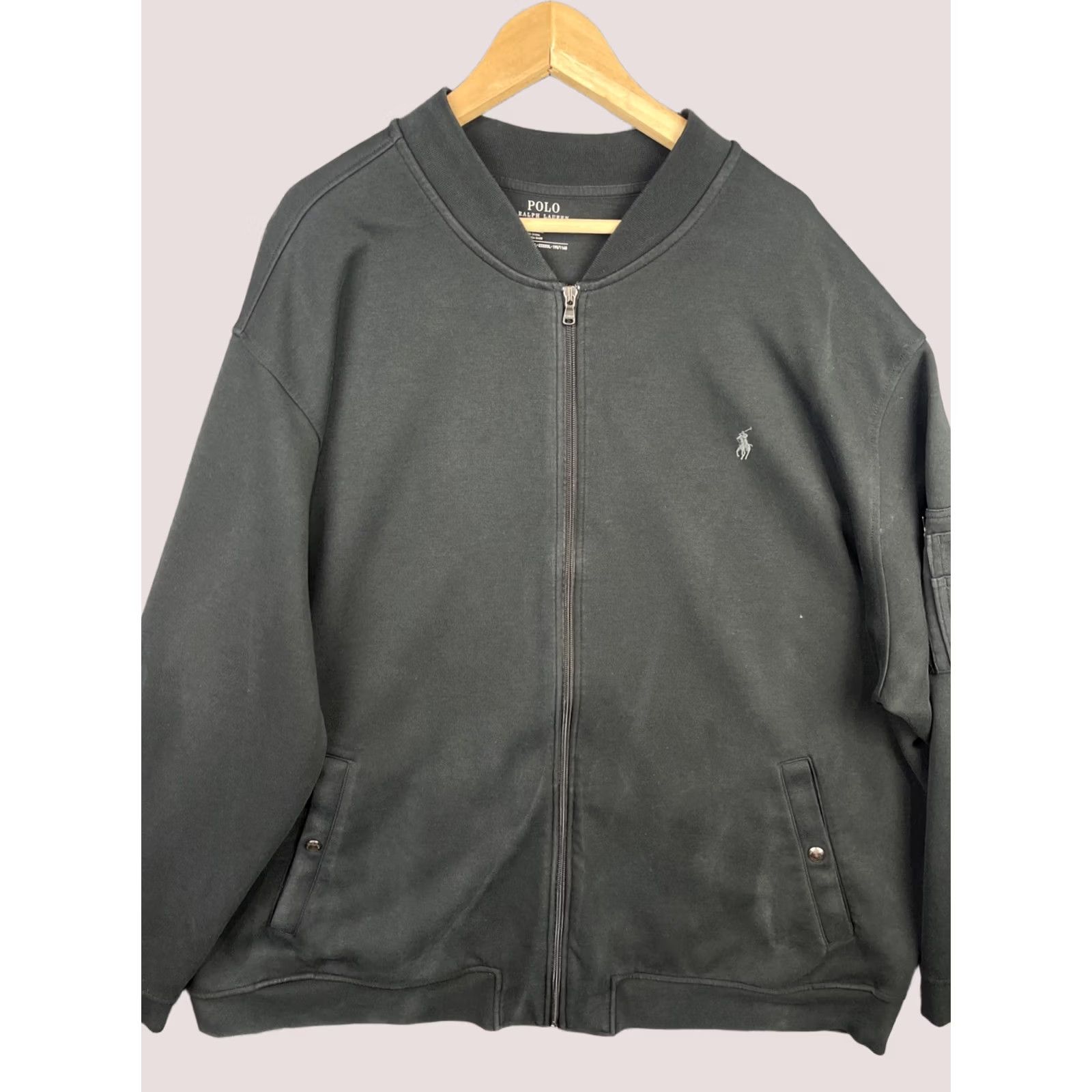 Polo Ralph Lauren Polo Ralph Lauren Bomber Jacket Mens 4XL Tall Black Double Knit Tech Flight Jacket Size US XXL / EU 58 / 5 - 1 Thumbnail