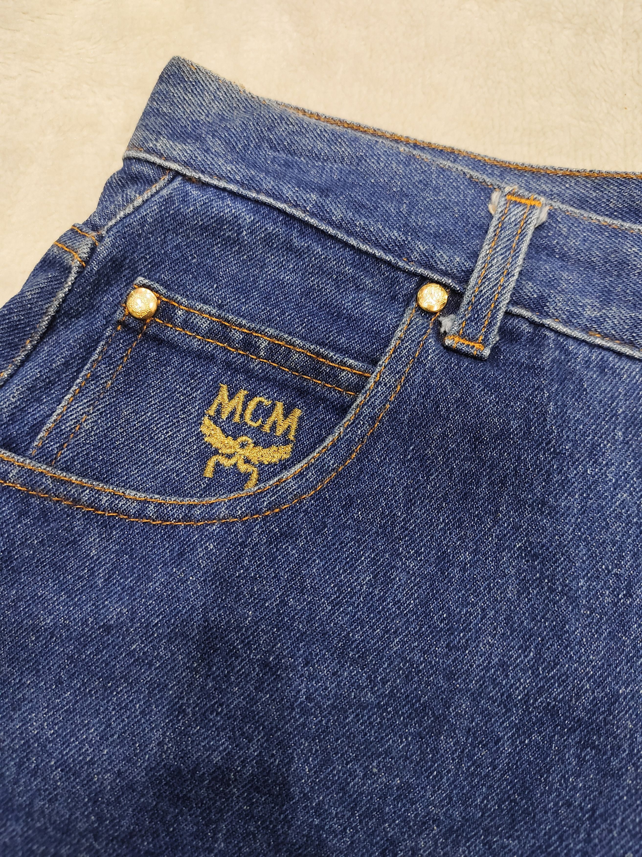 MCM 90s MCM💥Archive Y2K Studded Logo High Waist Baggy Jeans Size 31" - 7 Thumbnail