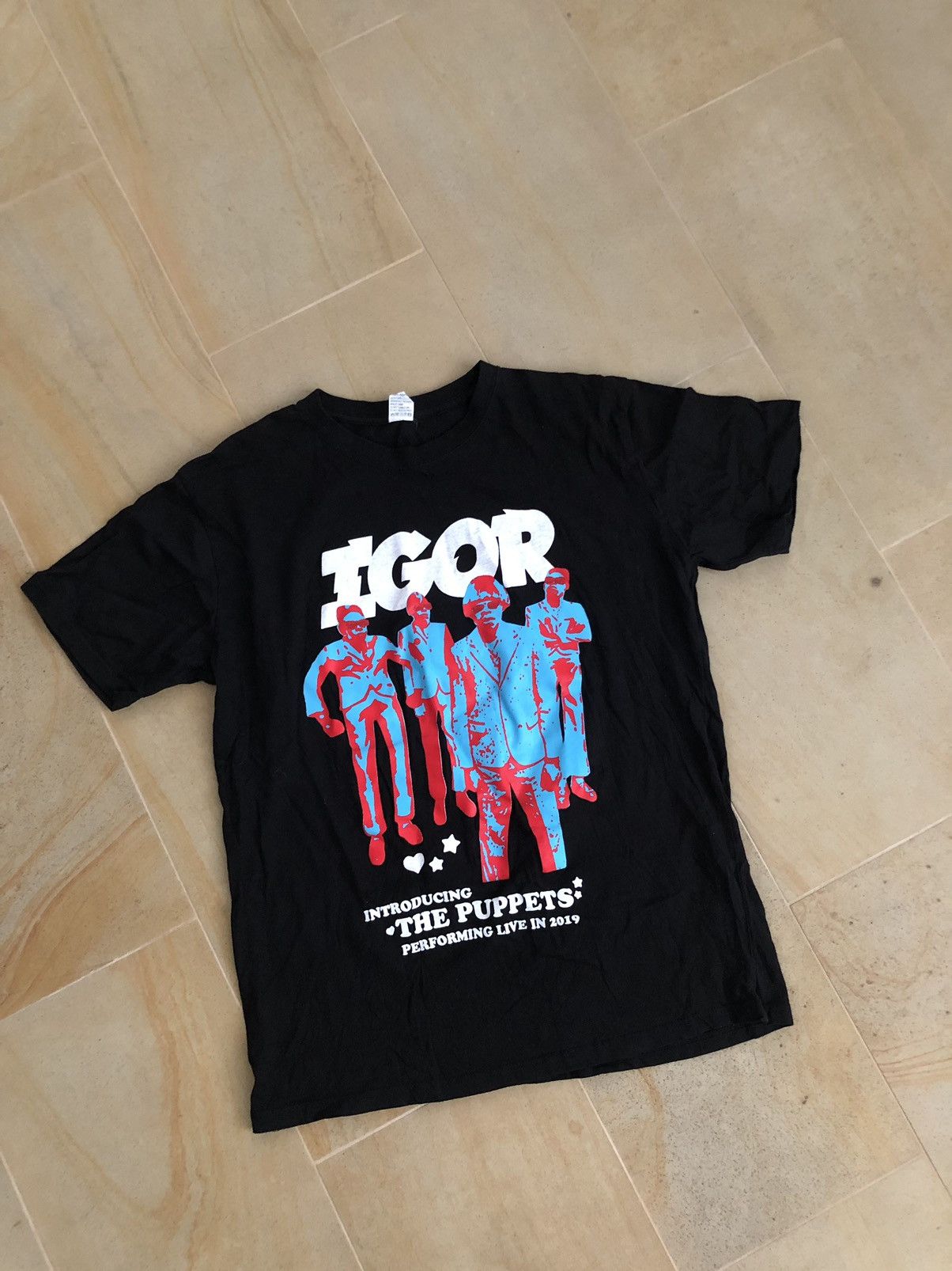 Golf Wang × Rap Tees × Vintage TYLOR THE CREATOR IGOR THE PUPPETS TOUR TEE Size US XL / EU 56 / 4 - 1 Thumbnail