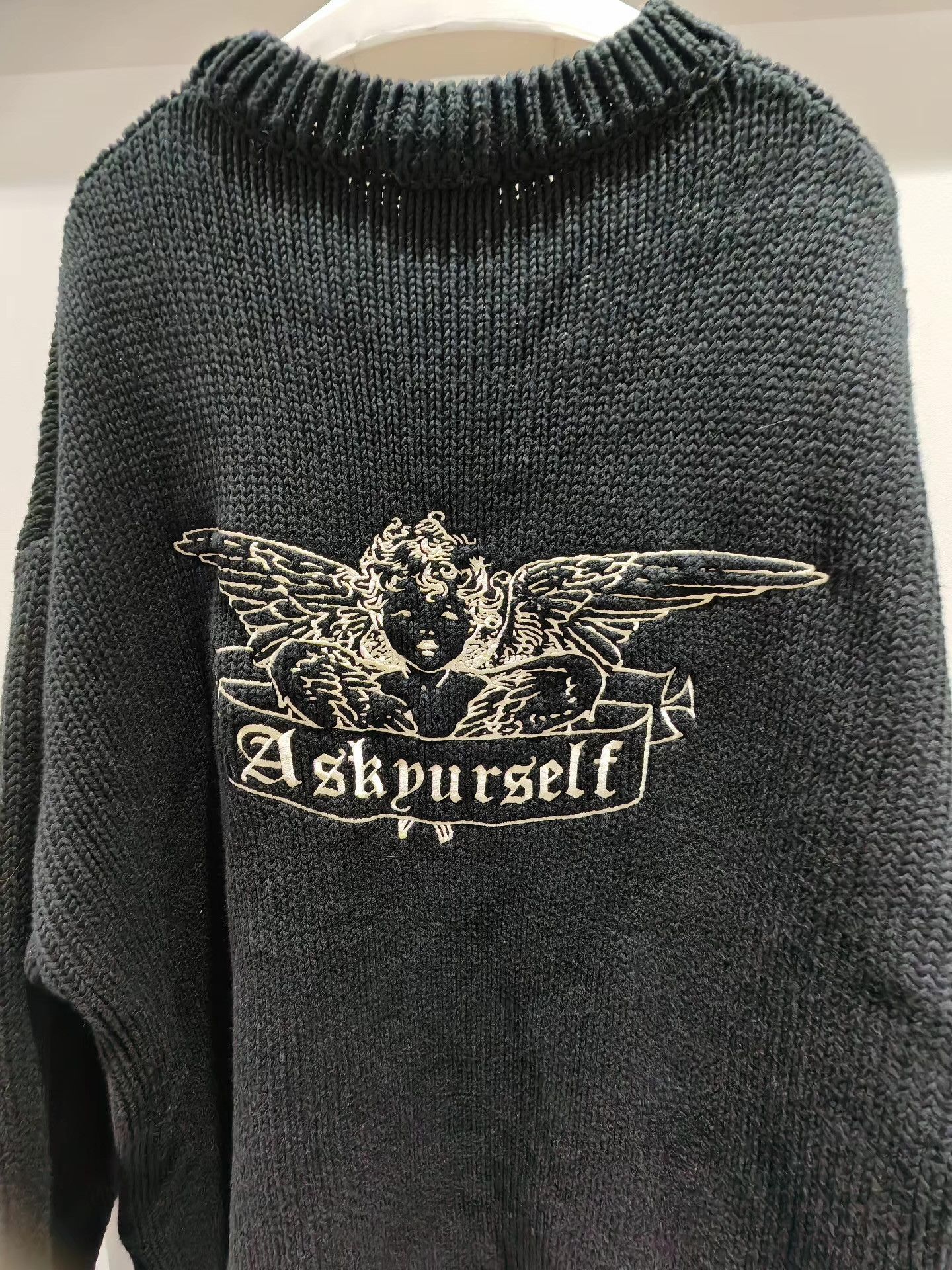Askyurself Askyurself Angel Print Knit Sweater Q15 Size US L / EU 52-54 / 3 - 3 Thumbnail
