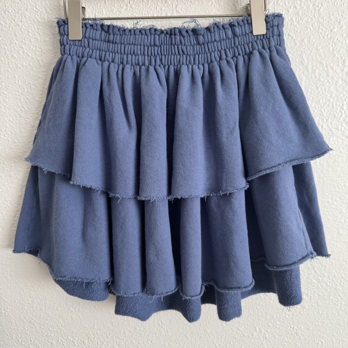 Other AERIE Blue Weekend Ruffle Smocked Tiered Sporty Mini Skirt Size 26" / US 2 / IT 38 - 4 Thumbnail