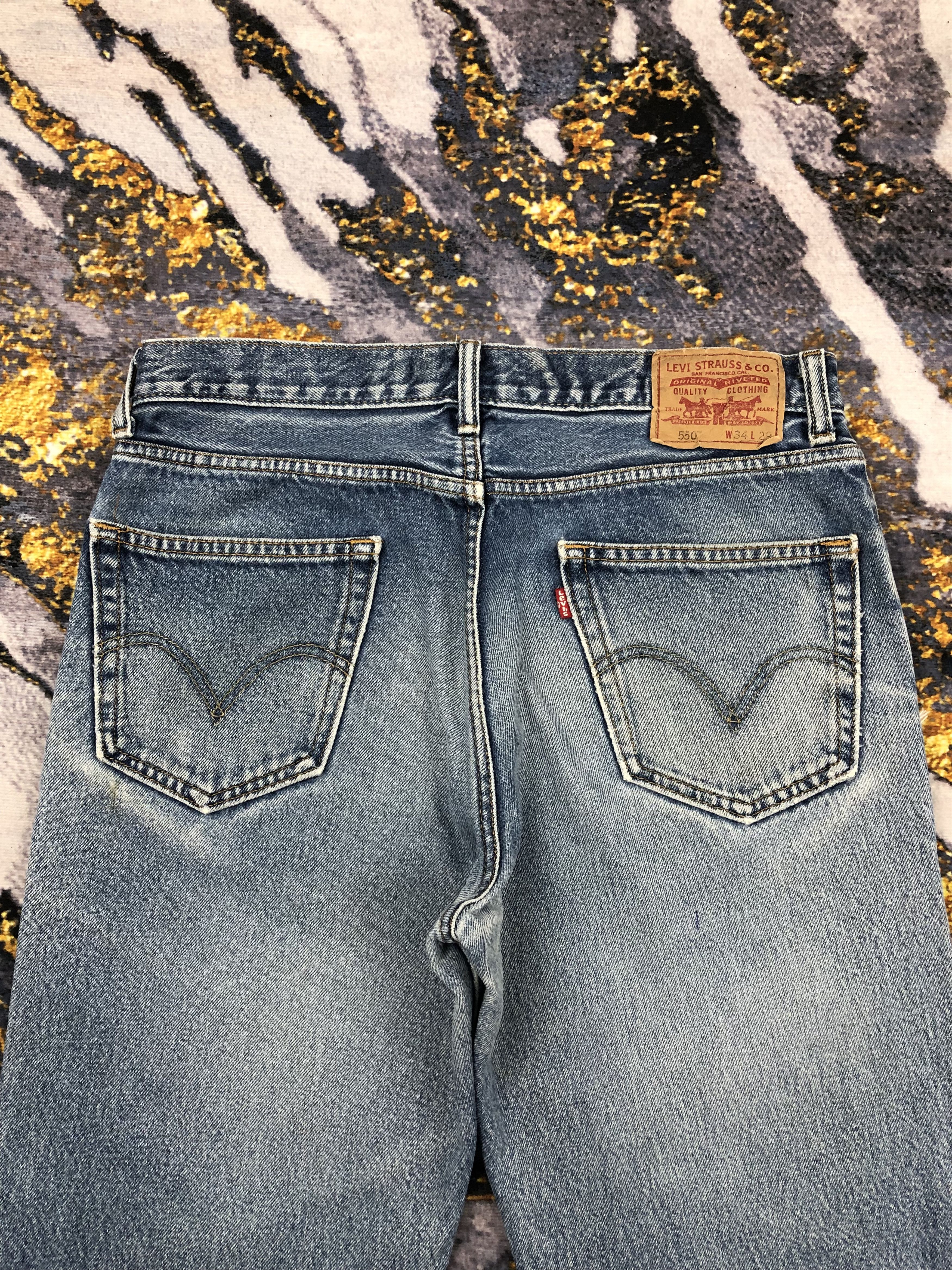 Levi's Vintage Levis 550 Faded Blue Jeans DPP0186 Size US 34 / EU 50 - 4 Thumbnail