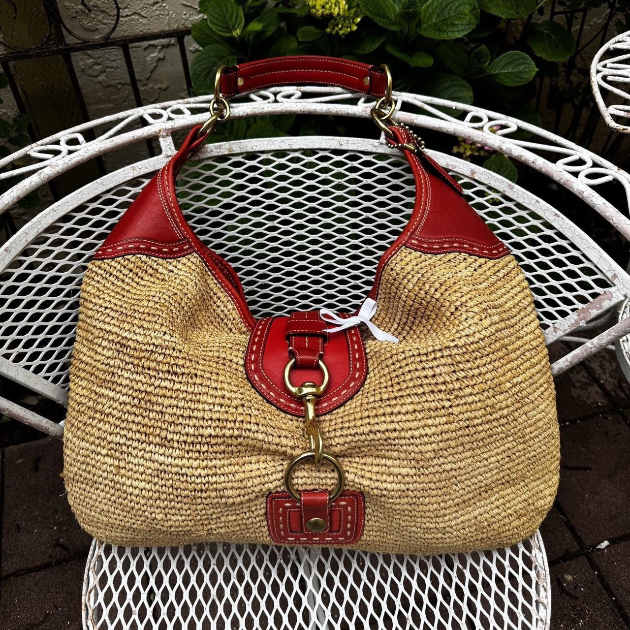 Coach Huge Vintage Coach Raffia Hobo Bag Size ONE SIZE - 1 Thumbnail