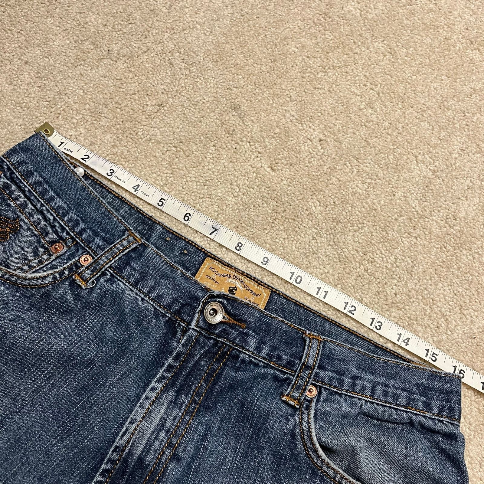 Rocawear Rocawear Y2K Baggy Skater Embroidered Jeans 32Wx32L Size US 32 / EU 48 - 6 Thumbnail