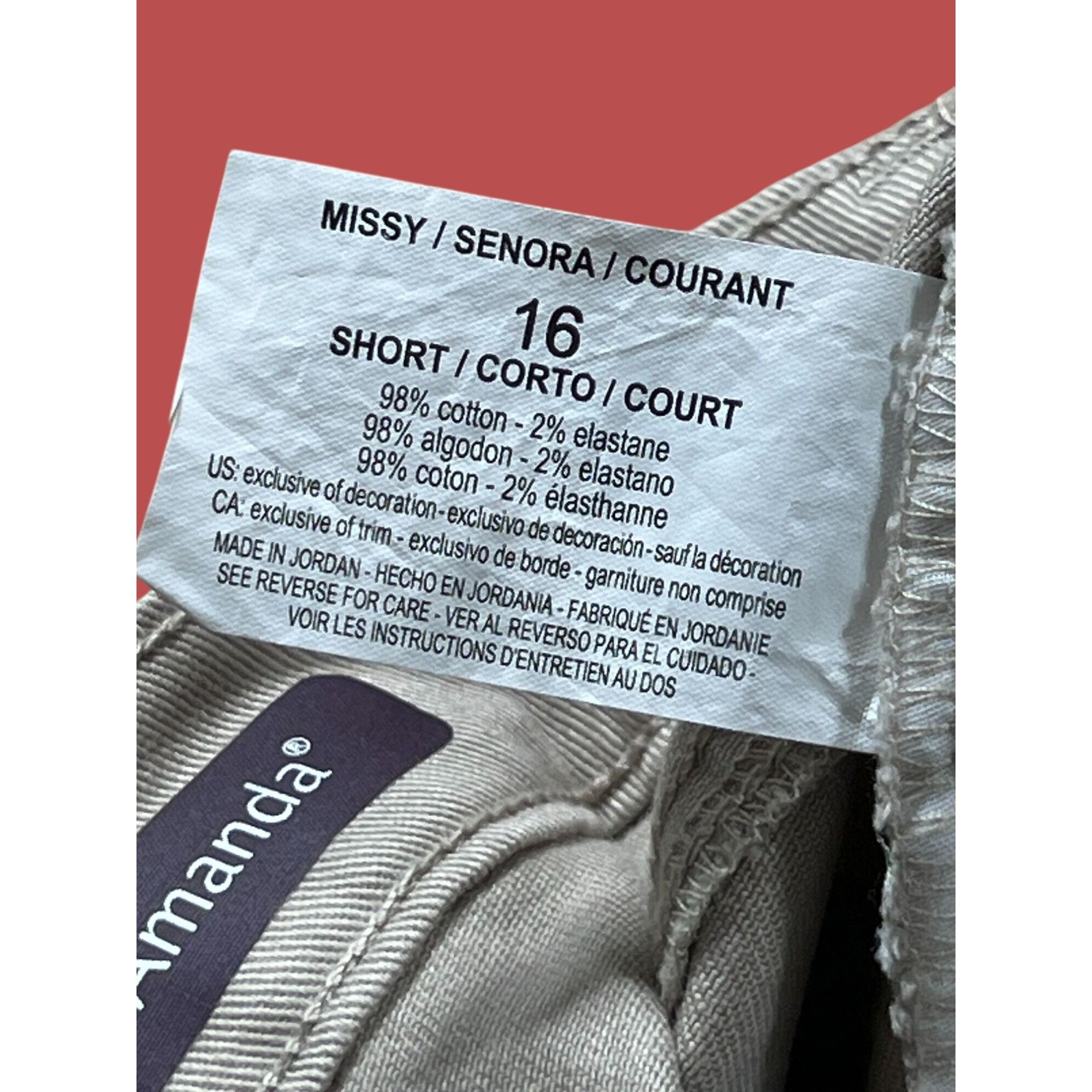 Gloria Vanderbilt Gloria Vanderbilt - Women's Classic High Waist Short Jean - Size 38" / US 16 / IT 52 - 10 Thumbnail