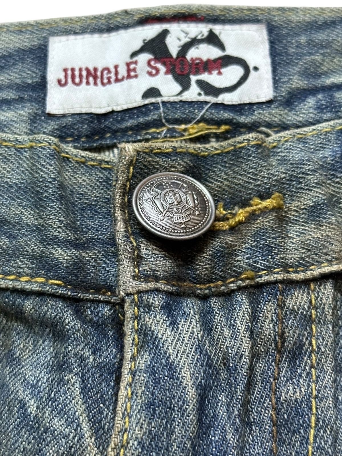 Hysteric Glamour Vintage Jungle Storm Mudwash Ripped Distressed Denim Size US 33 - 5 Thumbnail