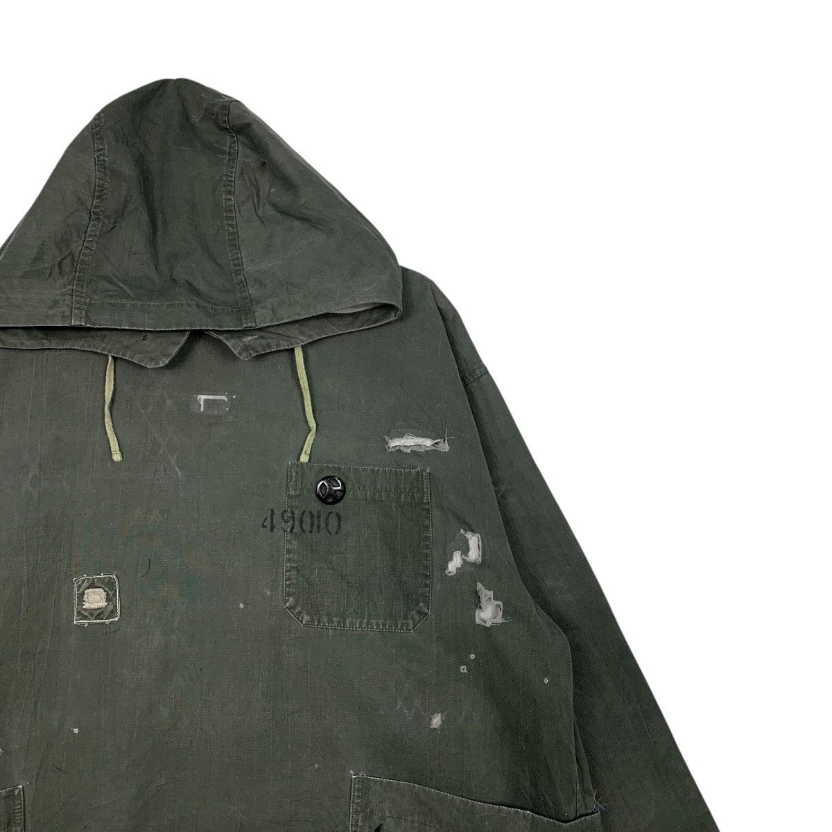 Vintage SLOW HANDS US Oil Workism Pullover Hooded Jacket #2917-C132 Size US L / EU 52-54 / 3 - 5 Thumbnail