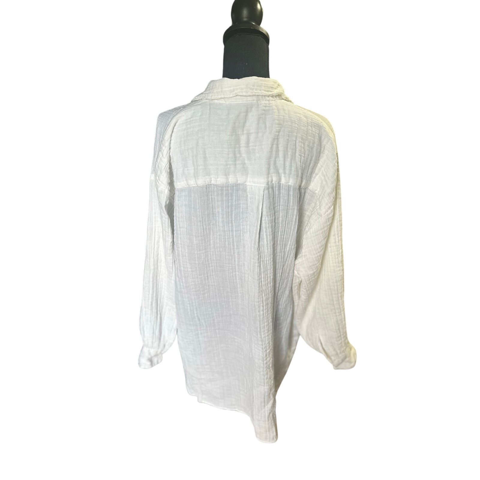 Asos ASOS DESIGN white double cloth oversized mini shirt dress Size XL / US 12-14 / IT 48-50 - 2 Thumbnail