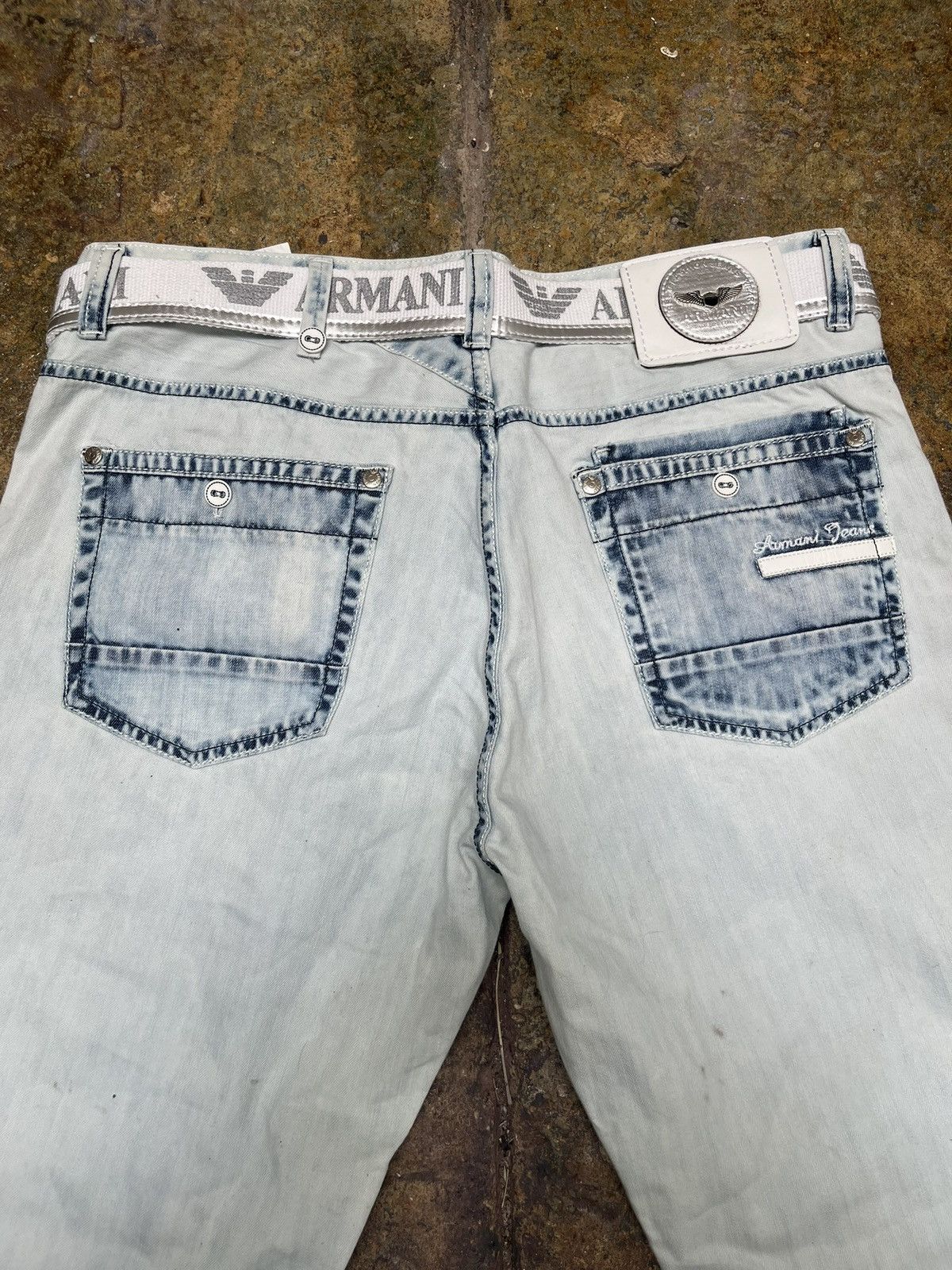 Emporio Armani Vintage Emporio Armani Light Wash Jeans Size US 36 / EU 52 - 7 Thumbnail