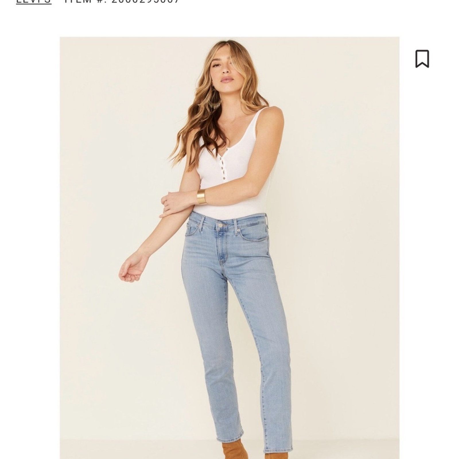 Levi's LEVI’S WOMEN'S CLASSIC STRAIGHT FIT JEANS (Size: 16 Long) Size 38" / US 16 / IT 52 - 5 Thumbnail