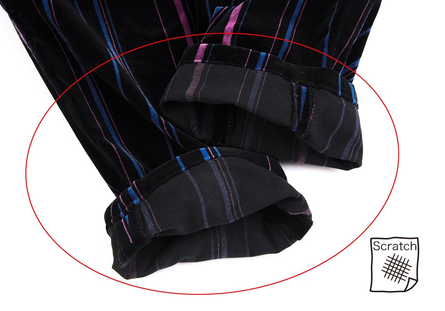 Yohji Yamamoto Yohji Yamamoto Velvet Multi-Stripe Tapered Pants Size US 30 / EU 46 - 12 Thumbnail