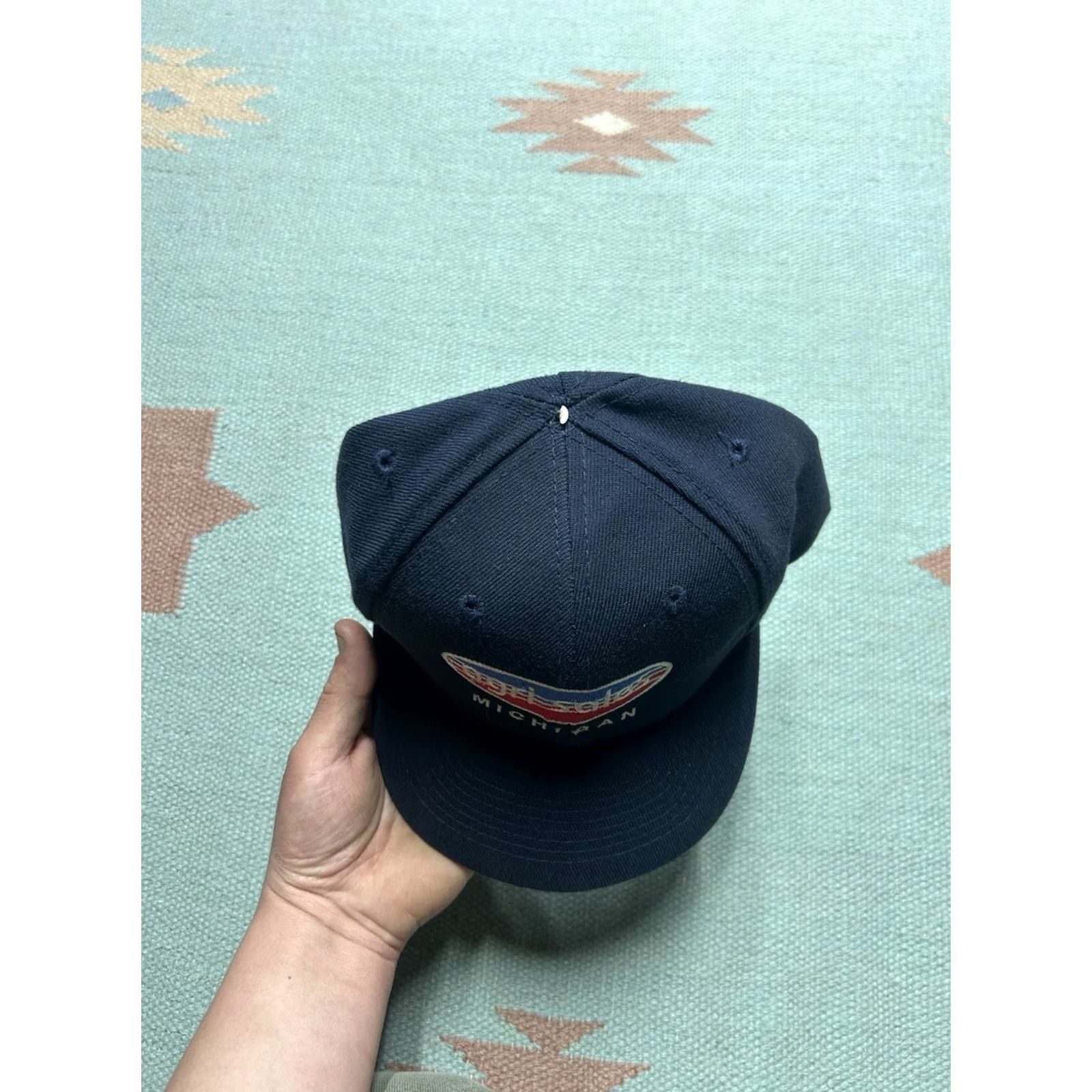 Vintage VINTAGE Unbranded Snapback Hat Cap Men Adjustable Blue Michigan Bean People Farm Agri Sales The Bean People Farm Hat Men Adjustable Blue Snapback cap Size ONE SIZE - 3 Thumbnail