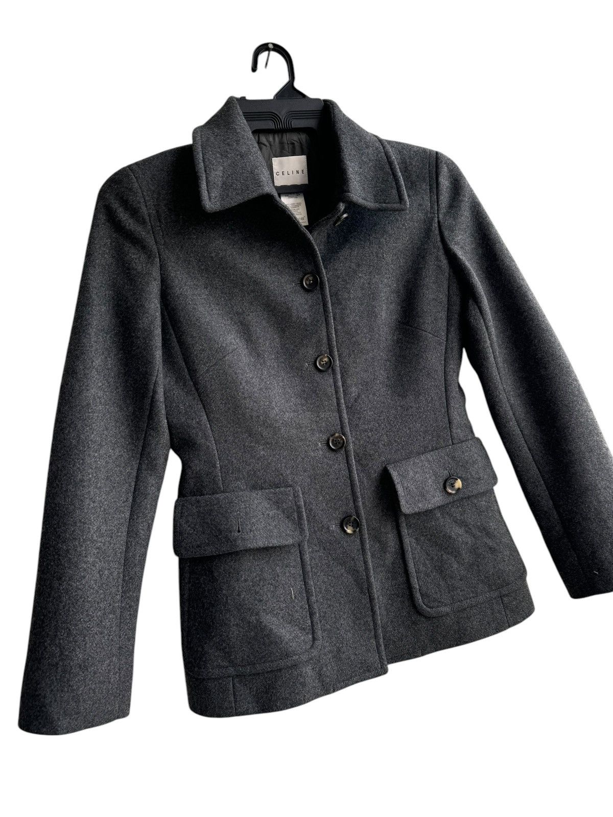 Celine 🔥 Designer Celine Coats Wool Jacket Women Size S / US 4 / IT 40 - 10 Thumbnail