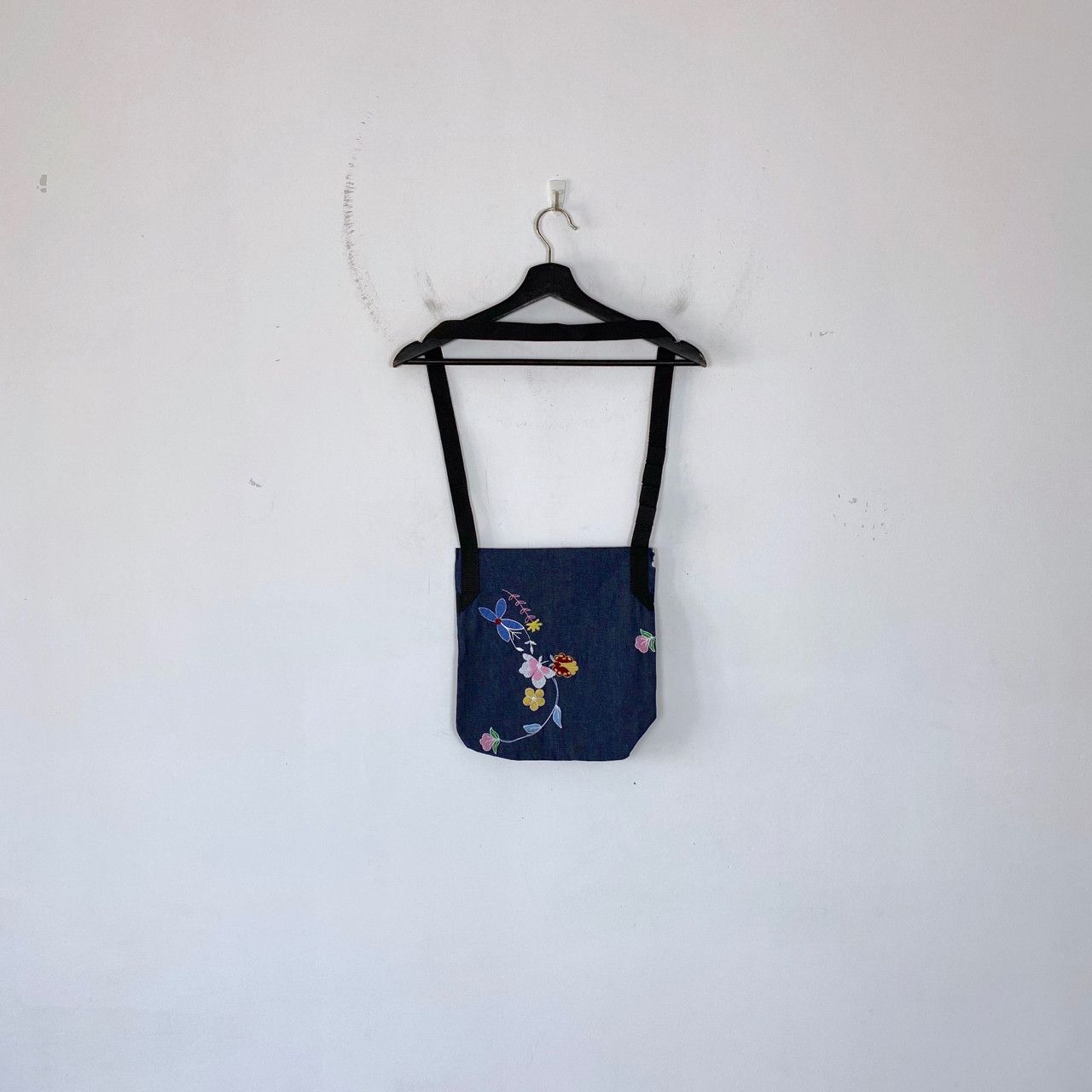 Engineered Garments INDIGO DENIM FLORAL EMBROIDERY SHOULDER POUCH Size ONE SIZE - 2 Thumbnail