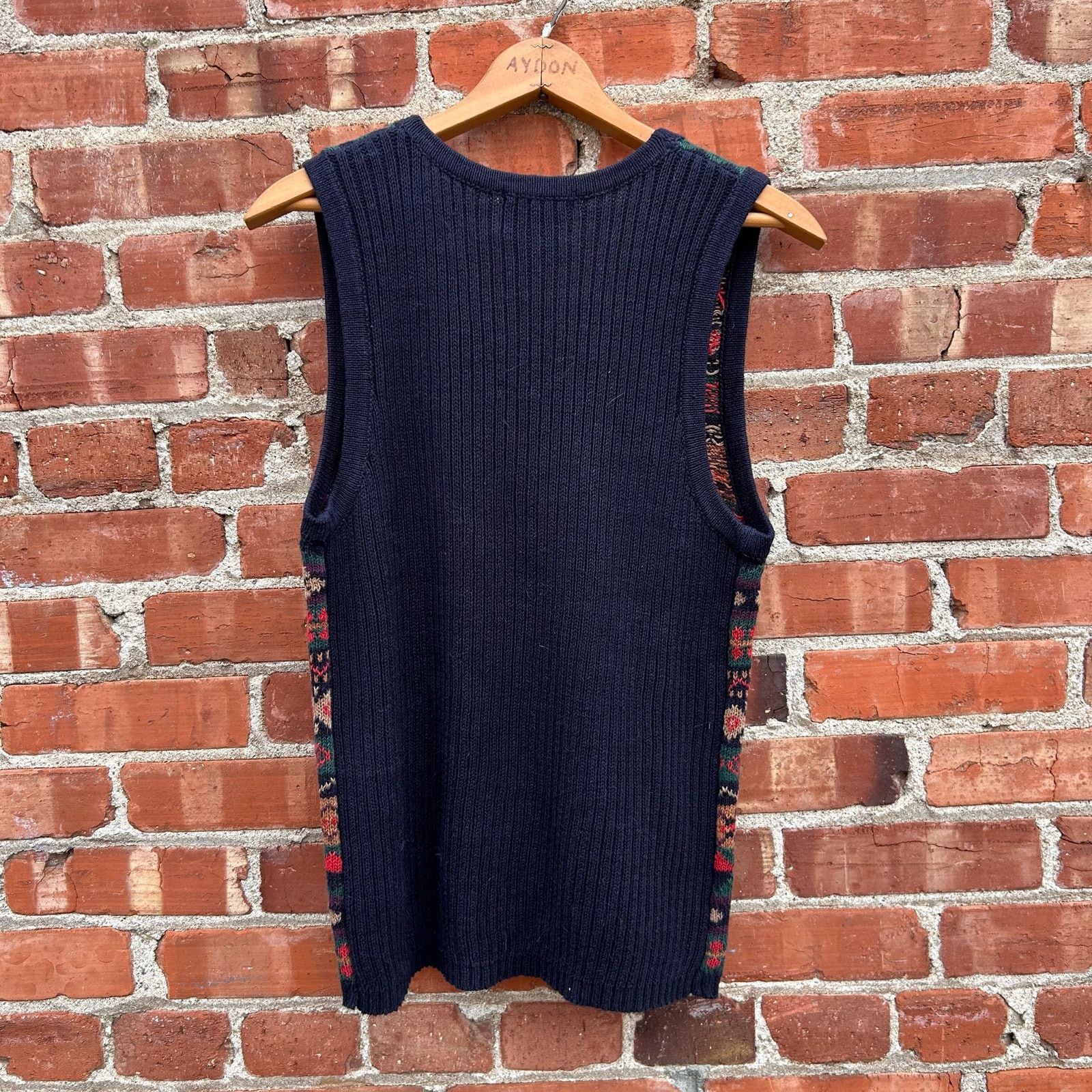 Vintage Requirements Geometric Knit Sweater Vest Size Womens Medium Size M / US 6-8 / IT 42-44 - 2 Thumbnail