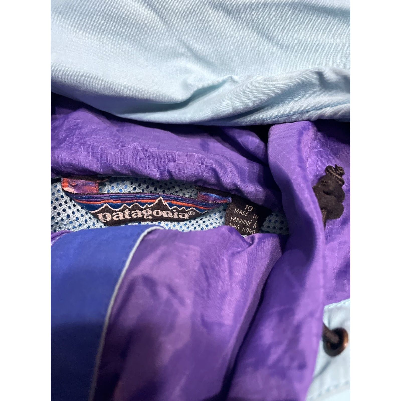 Patagonia VINTAGE Patagonia Women's Jacket Hooded Nylon 90s Blue XS? 10? Size L / US 10 / IT 46 - 3 Thumbnail