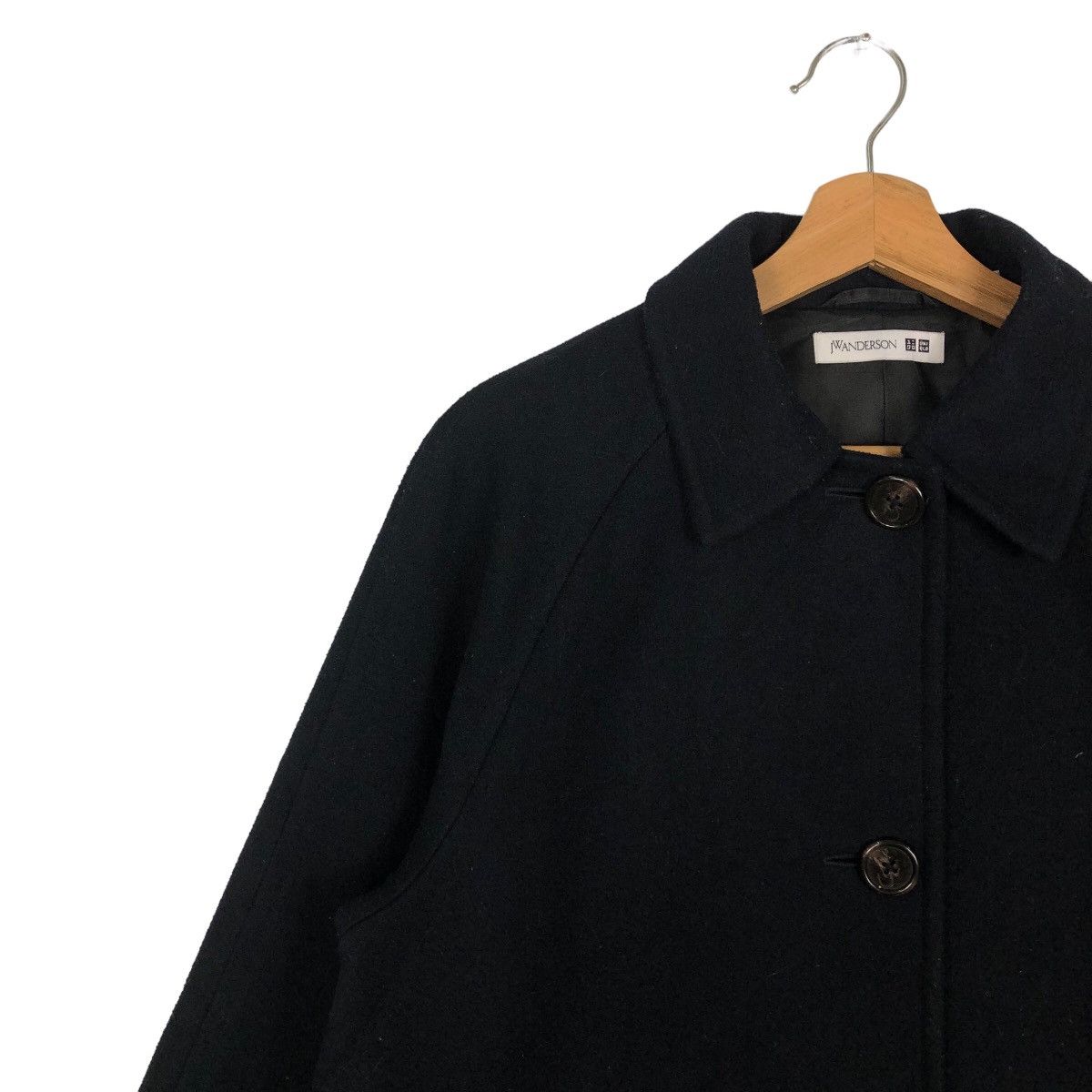 JW Anderson 🔥Rich Black - Fly Coats Long Jacket Wool Herringbone Size US S / EU 44-46 / 1 - 7 Thumbnail