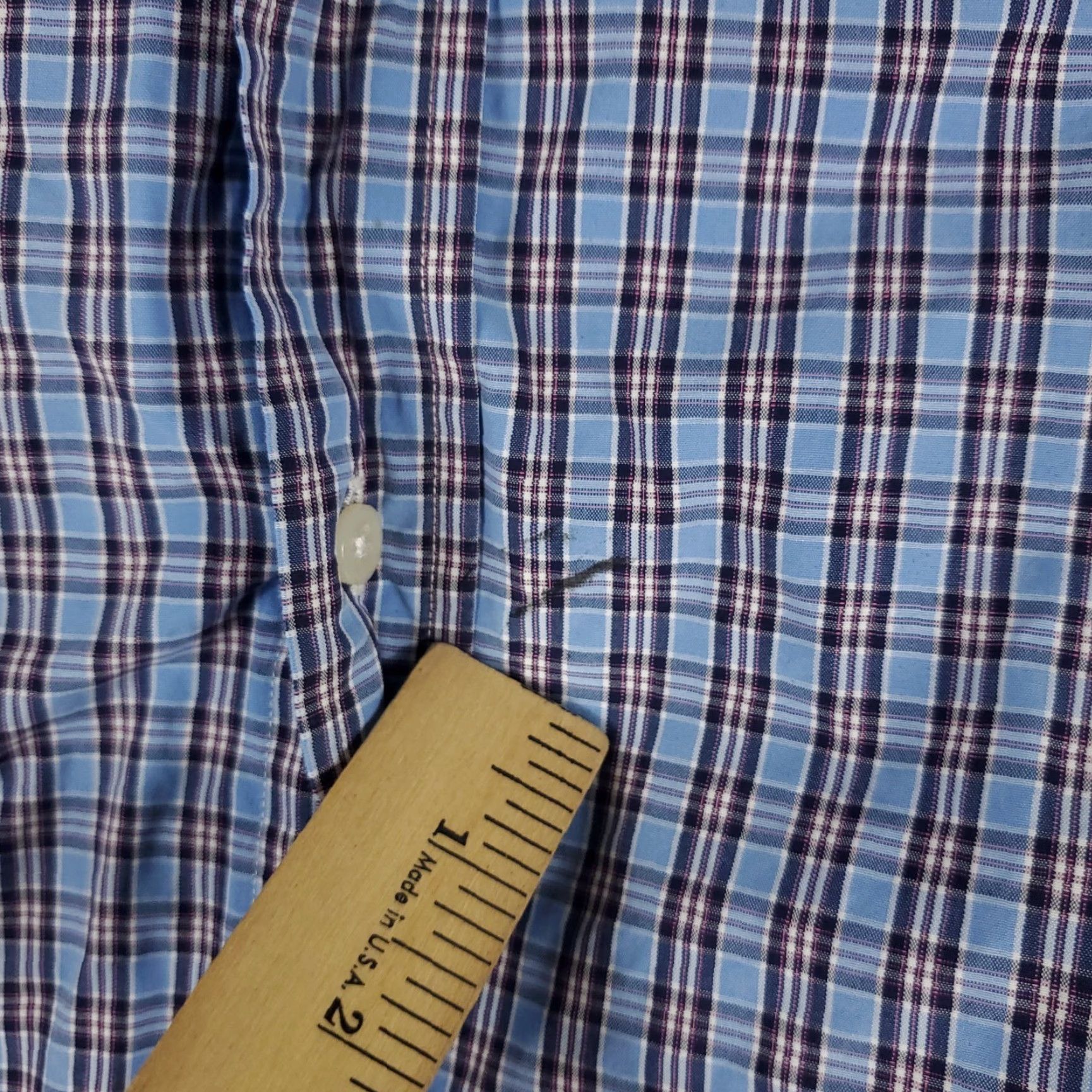 Ralph Lauren VINTAGE Ralph Lauren Shirt Men Large Blue Plaid Button-Up Casual Short Sleeve Polo Classic Department Sale Size US L / EU 52-54 / 3 - 3 Thumbnail